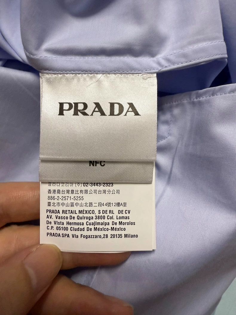 Prada Prada Size 39 Classic poplin cotton light blue casual long- Size US XXS / EU 40 - 4 Thumbnail