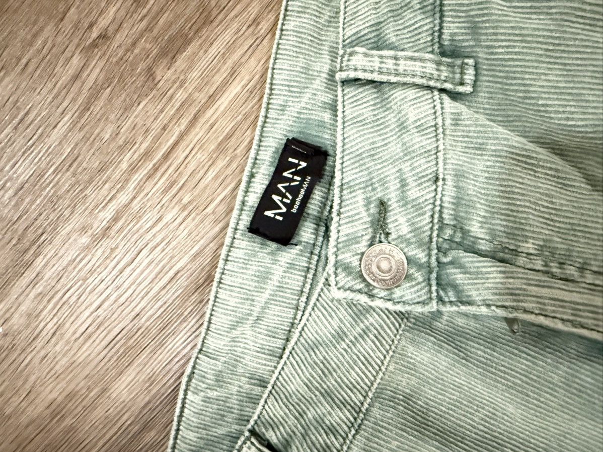 Boohoo × Vintage Boohoo MAN Green/Gray Corduroy Pattern Pants Size US 34 / EU 50 - 3 Thumbnail