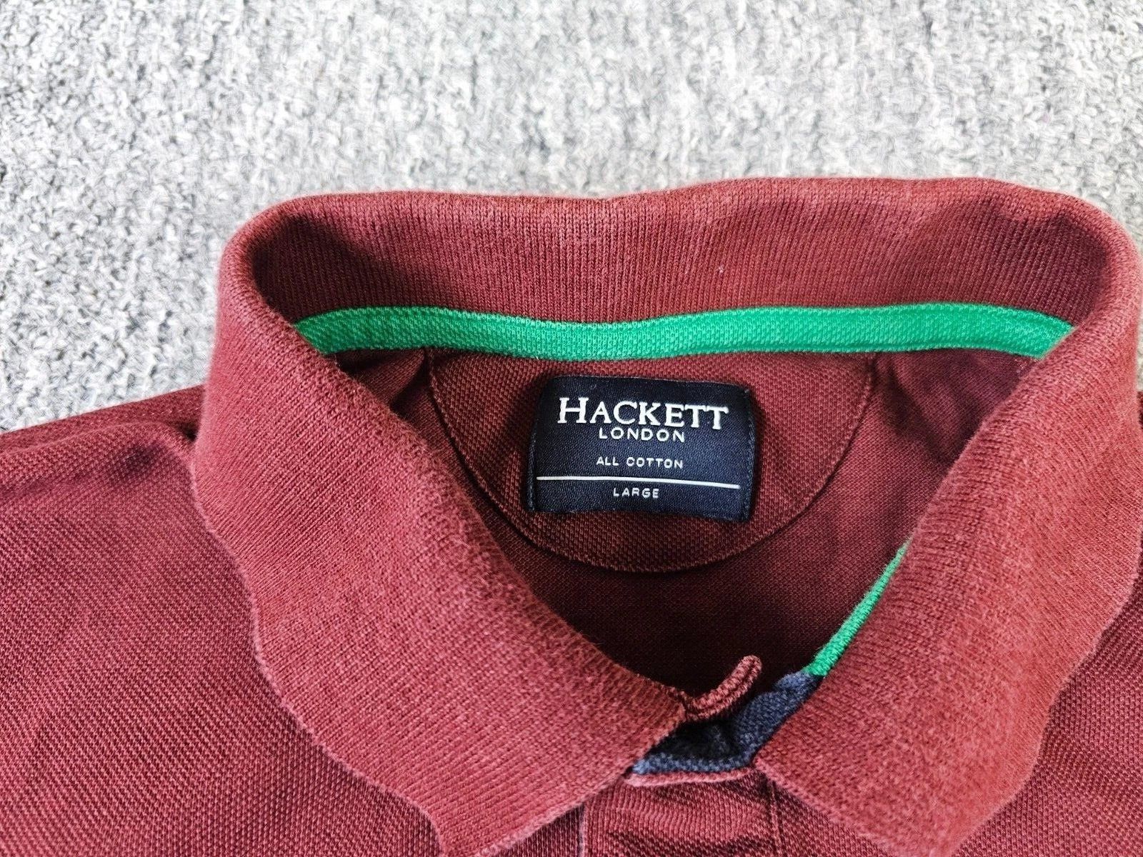 Hackett Hackett London Polo Shirt Bordeaux Number Logo Cotton Men L Size US L / EU 52-54 / 3 - 2 Thumbnail