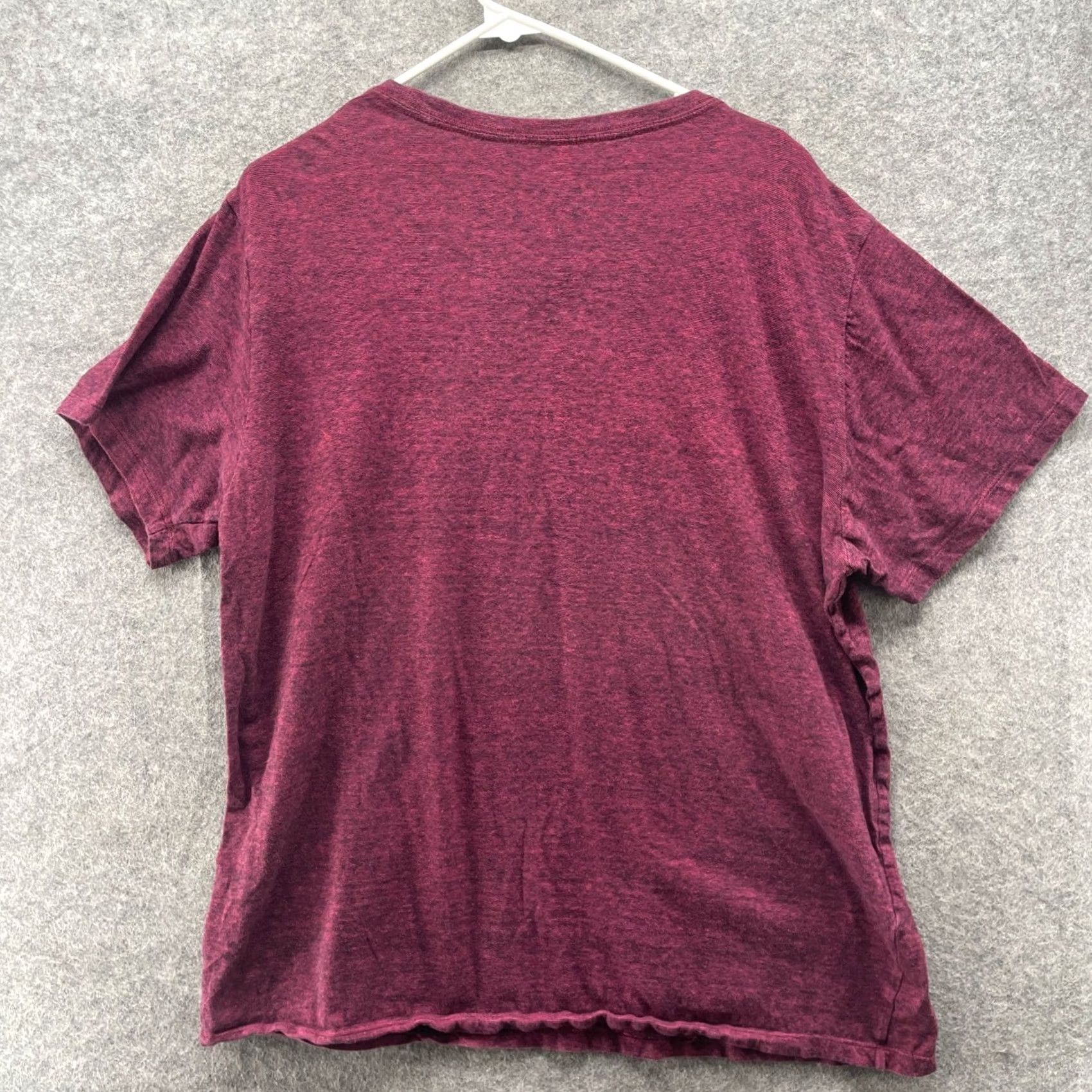 Old Navy Old Navy Soft Washed Crew Neck T-Shirt Mens XL Burgundy Striped Short Sleeve Size US XL / EU 56 / 4 - 2 Thumbnail