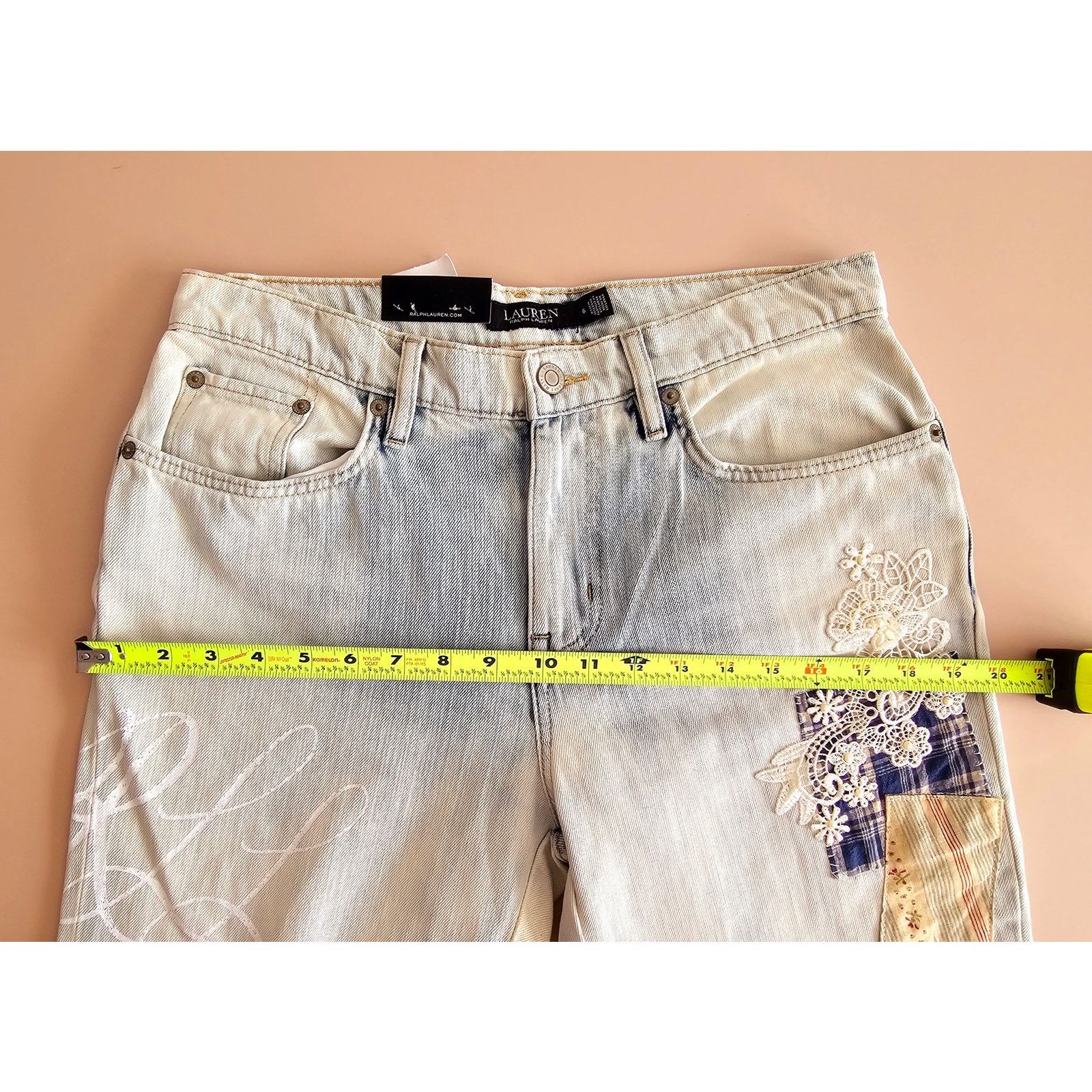 Lauren Ralph Lauren Ralph Lauren Patchwork Relax Tapered Ankle Jeans 28/6 Size 28" / US 6 / IT 42 - 7 Thumbnail