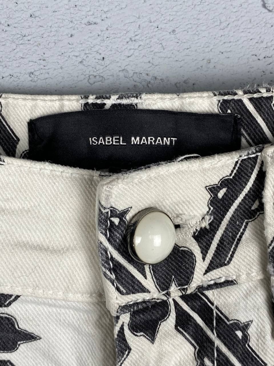 Isabel Marant × Isabel Marant Etoile Isabel Marant Etoile White Rhinestone Denim Shorts Size 25" / US 0 / IT 36 - 5 Thumbnail