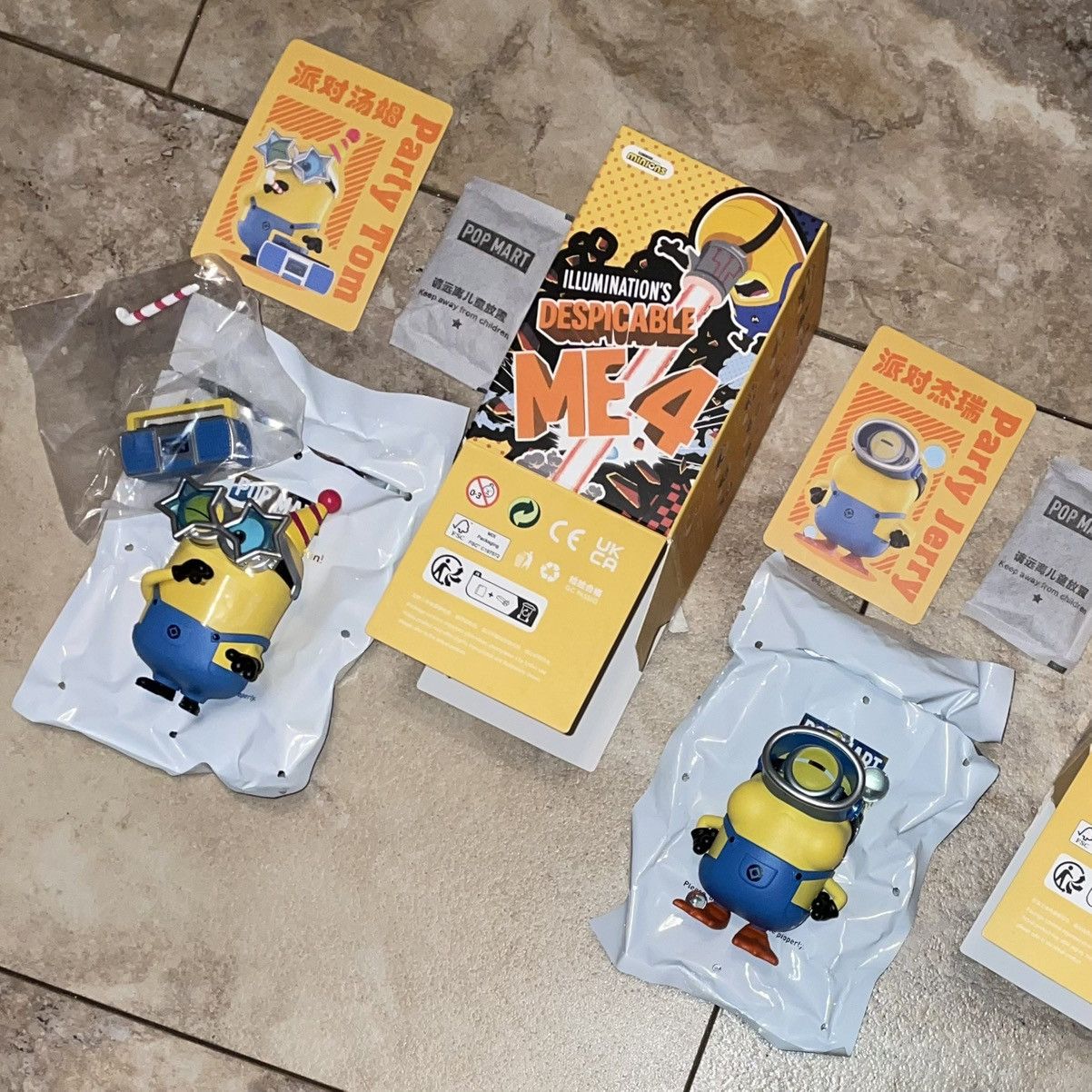 POP MART Pack of 2 Pop Mart Despicable Me 4 Minions Party Tom & Jerry ...