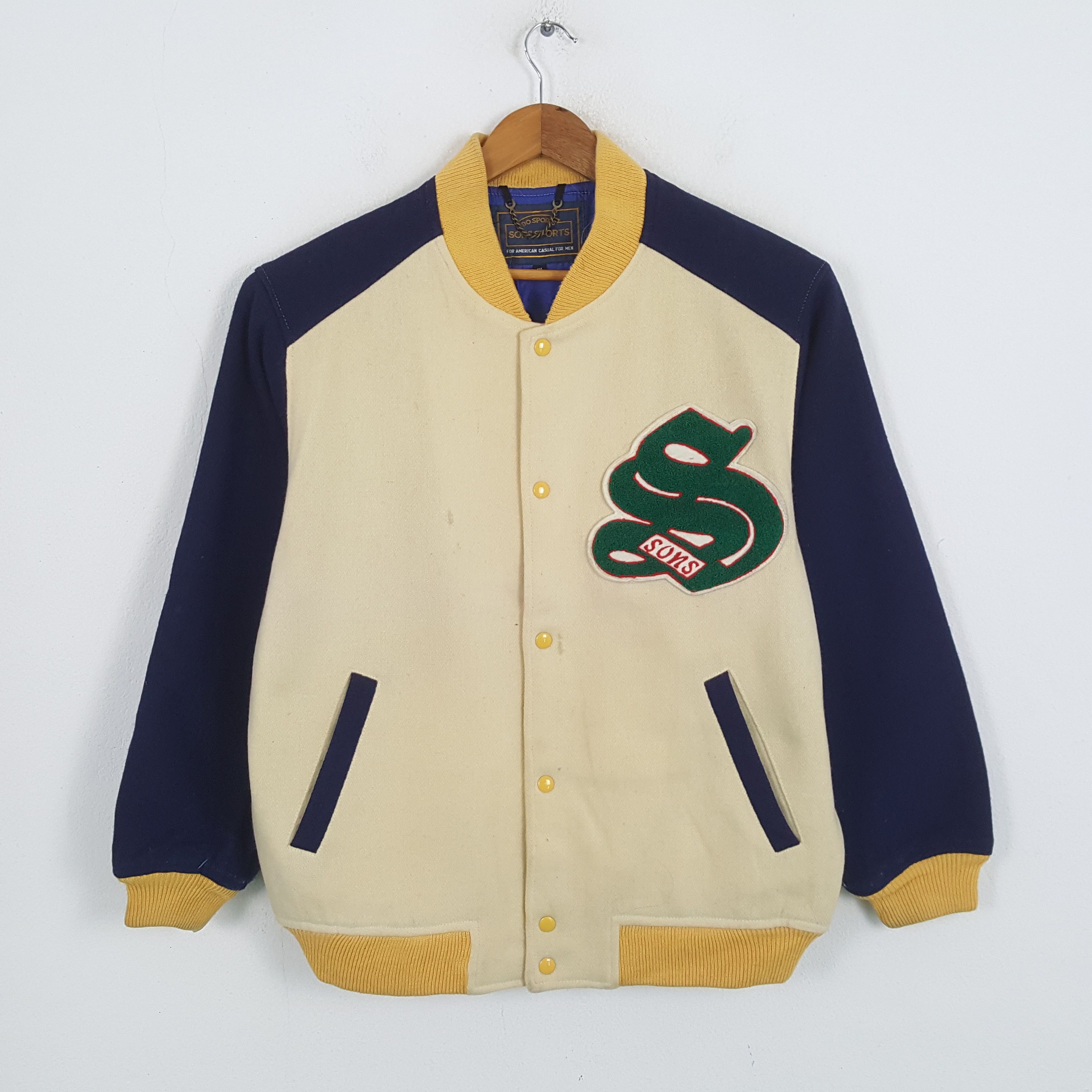 &SONS × Vintage Vintage SONS SPORT SKULL Japanese Brand Varsity Jacket Size US XL / EU 56 / 4 - 3 Thumbnail