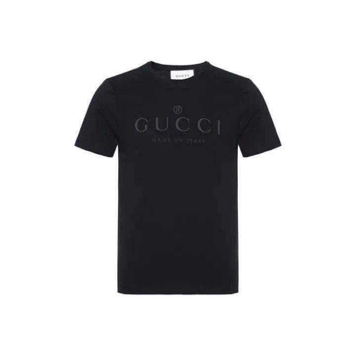 Gucci Gucci Gucci Logo Print Black Short Sleeve T-Shirt -2506 Size US L / EU 52-54 / 3 - 2 Thumbnail