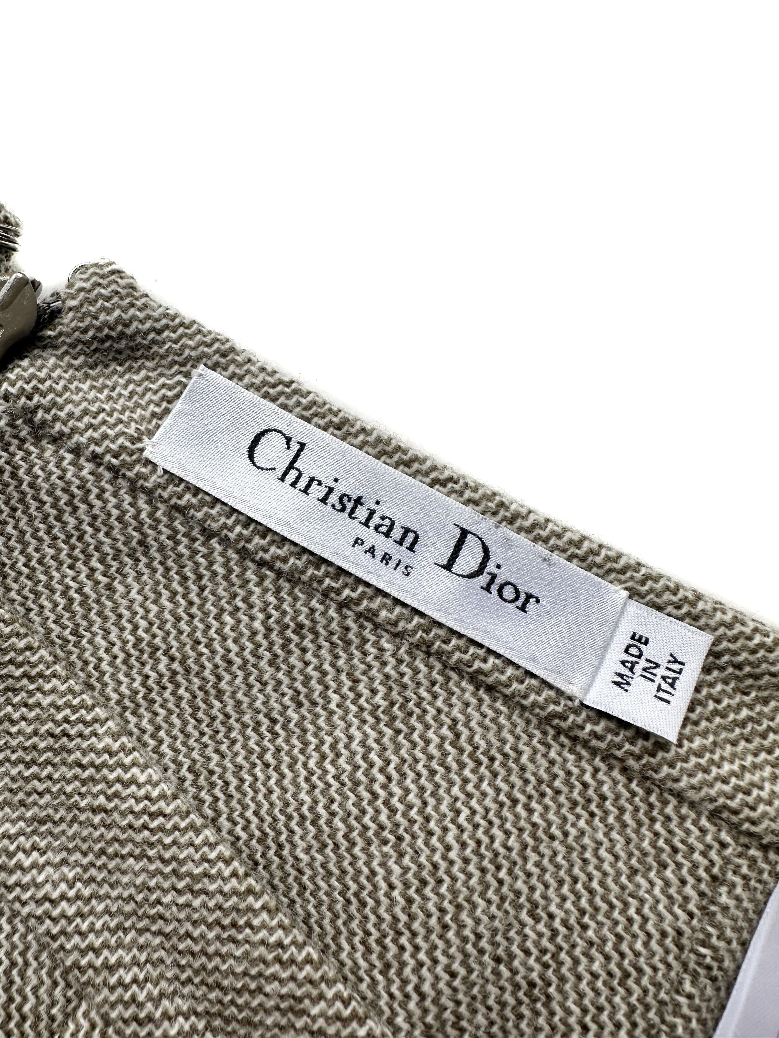 Christian Dior Monsieur × Dior × John Galliano Christian Dior ecru melange wool skirt Size 30" / US 8 / IT 44 - 2 Thumbnail