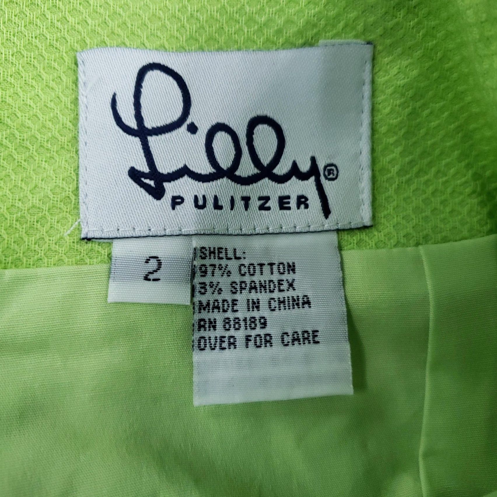 Lilly Pulitzer Vtg Lilly Pulitzer Skort Womens 2 Green Tennis Embroidered Scallop Stretch Golf Size 26" / US 2 / IT 38 - 6 Thumbnail