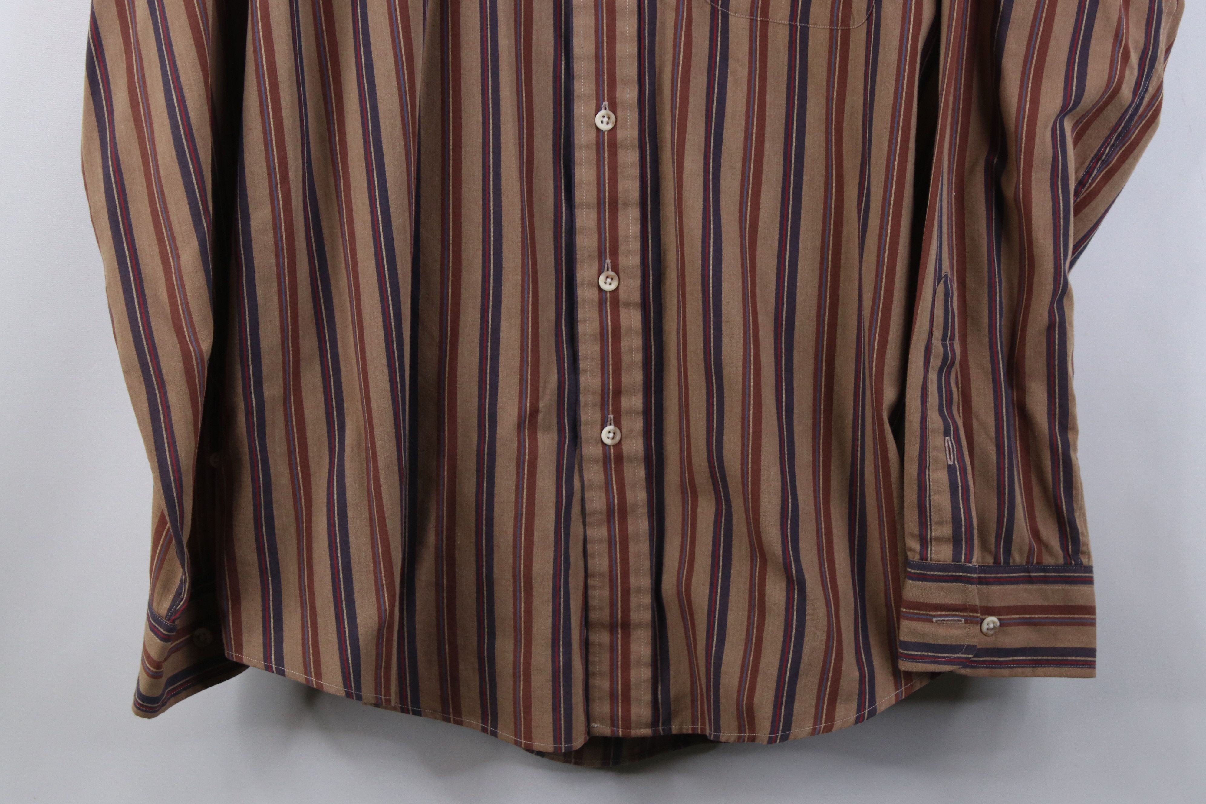 Vintage Vintage 90s Streetwear Striped Collared Button Down Shirt Size US XL / EU 56 / 4 - 3 Thumbnail