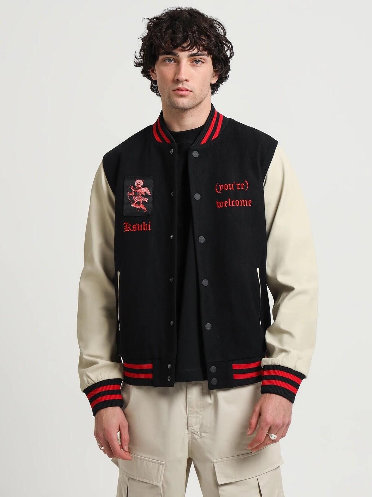Ksubi new ksubi mens Icons king Letterman Jacket leather medium 2 Size US M / EU 48-50 / 2 - 2 Thumbnail