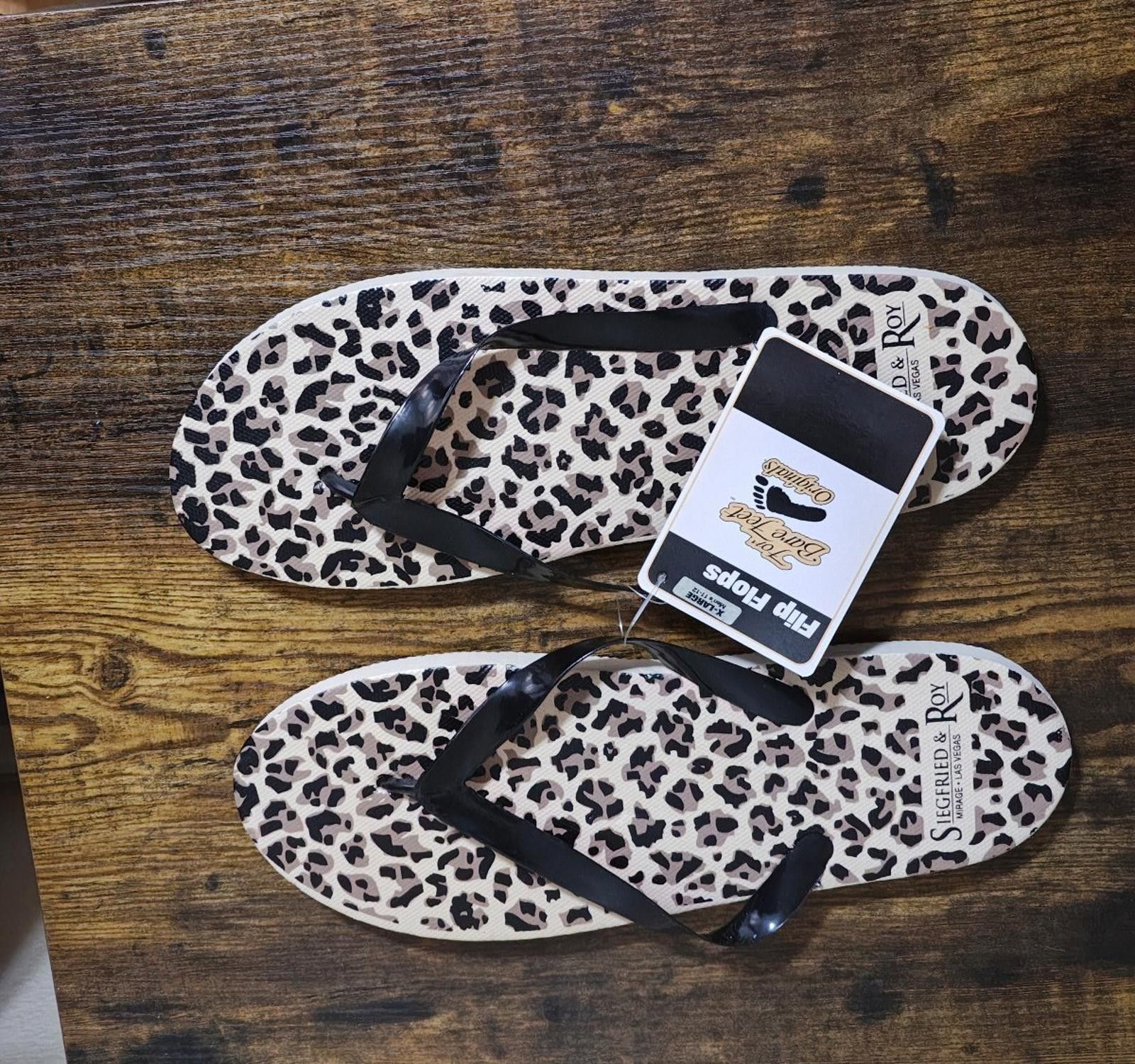 Other 90's Siegfried & Roy The Mirage Las Vegas Leopard Flip Flops Size US 12 / EU 45 - 3 Thumbnail