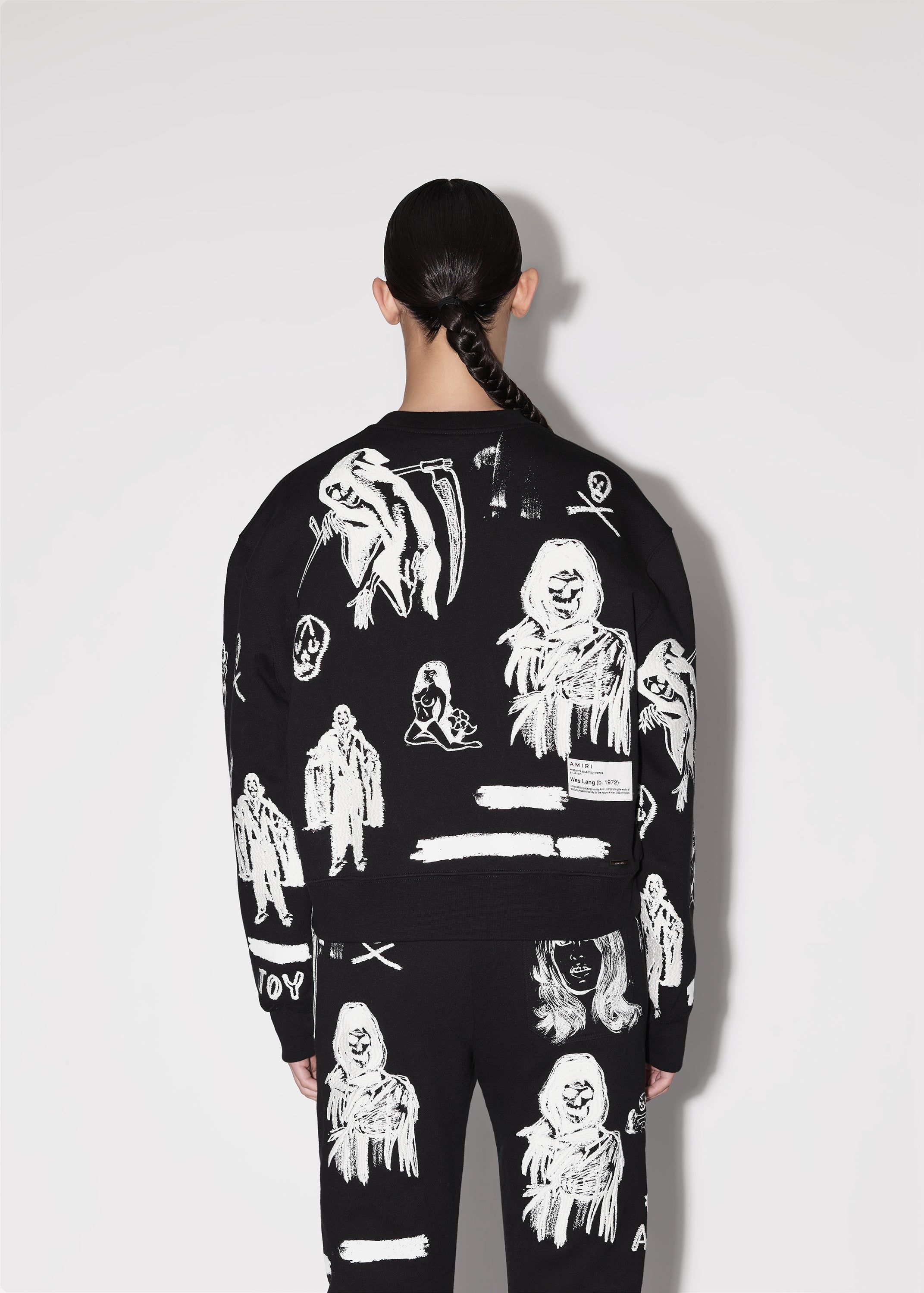 Amiri × Wes Lang o1w1db10125 Unisex Sweater in Black/White Size XL / US 12-14 / IT 48-50 - 4 Thumbnail