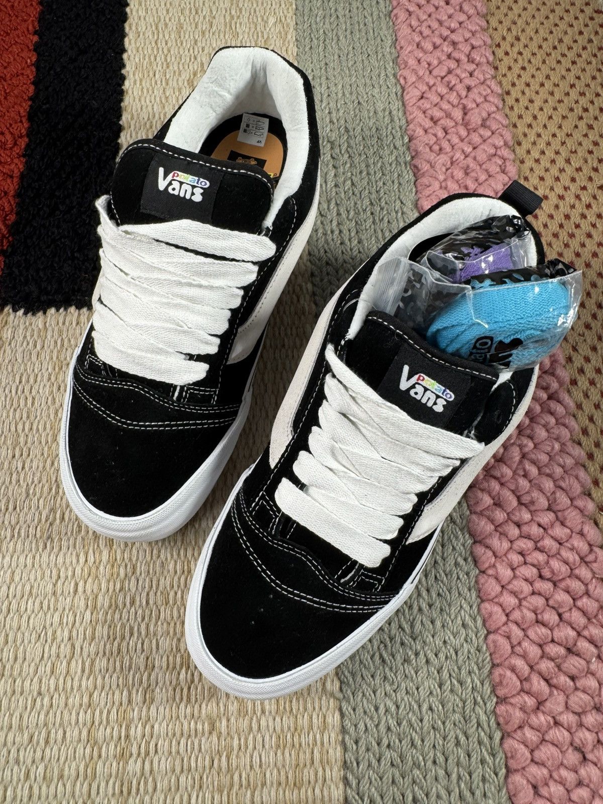 Imran Potato × Vans Vans Vault Ua Knu-Skool Vr3 LX Imran Potato Black White Size US 9.5 / EU 42-43 - 3 Thumbnail