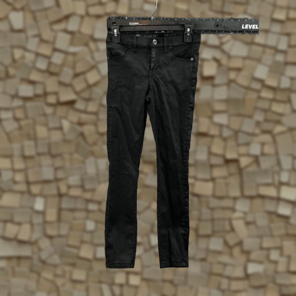 Madewell Madewell Skinny Jeans Regular Black Dark Wash 25 Women Denim 5-Pocket Button Zipper Inseam 29 Size 42" / US 20 - 1 Thumbnail