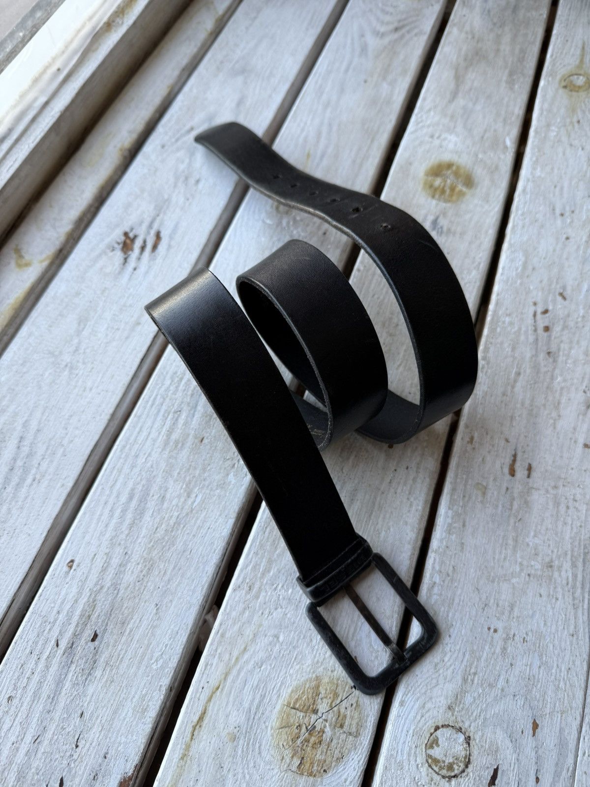 Diesel × Vintage Vintage DIESEL COWBOY metal logo Leather Belt Avant Garde Size ONE SIZE - 1 Thumbnail