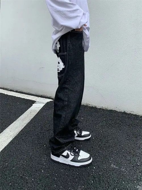 Japanese Brand × Jean FACES Graphic Black Streetwear Denim Jeans Size US 32 / EU 48 - 3 Thumbnail