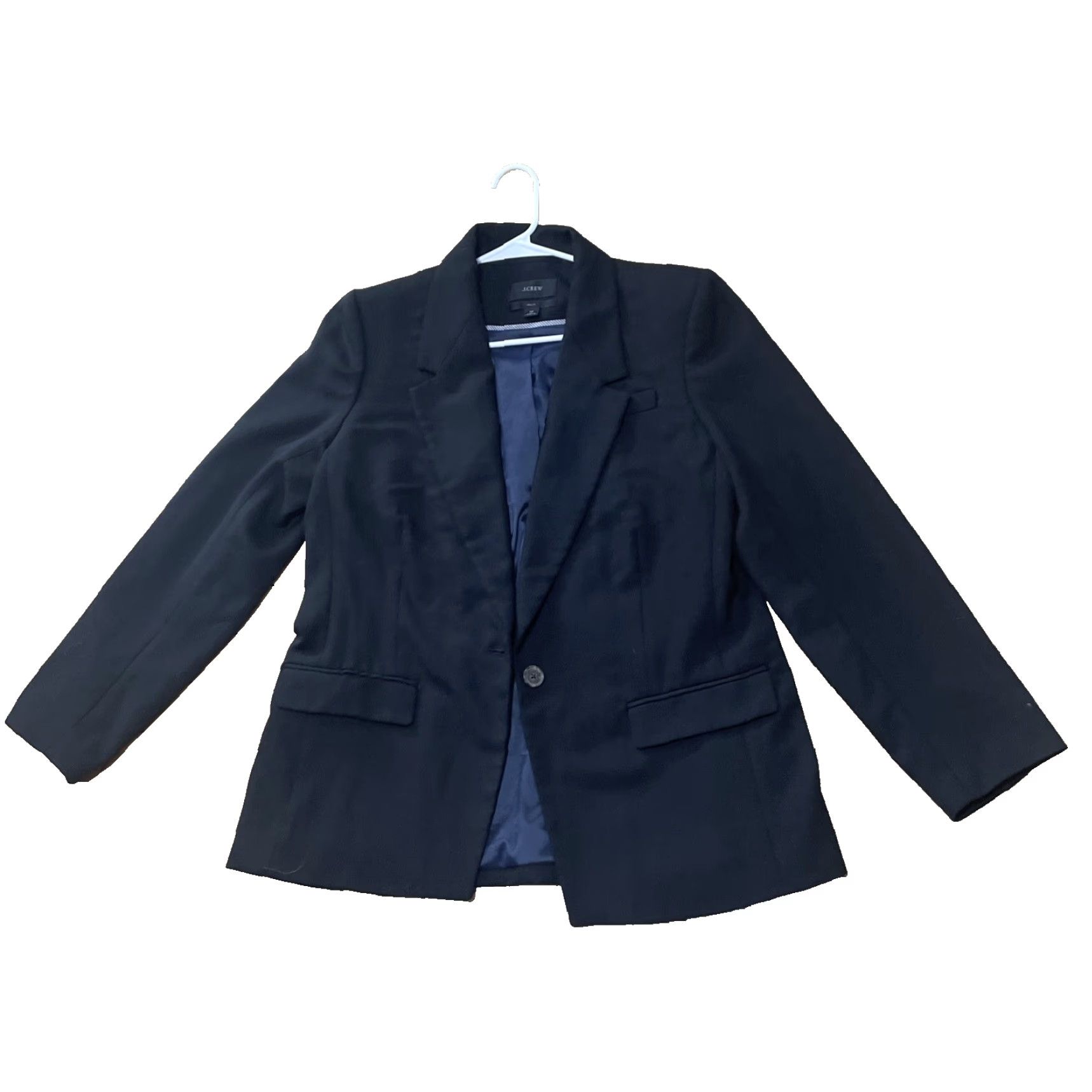 J.Crew J.CREW Willa Single-Breasted Blazer Women 12 Black Notch Suit Jacket Wool Blend Blazer - Classic, Office Career Professional, Regular Size 12 Womens Size XL / US 12-14 / IT 48-50 - 2 Thumbnail