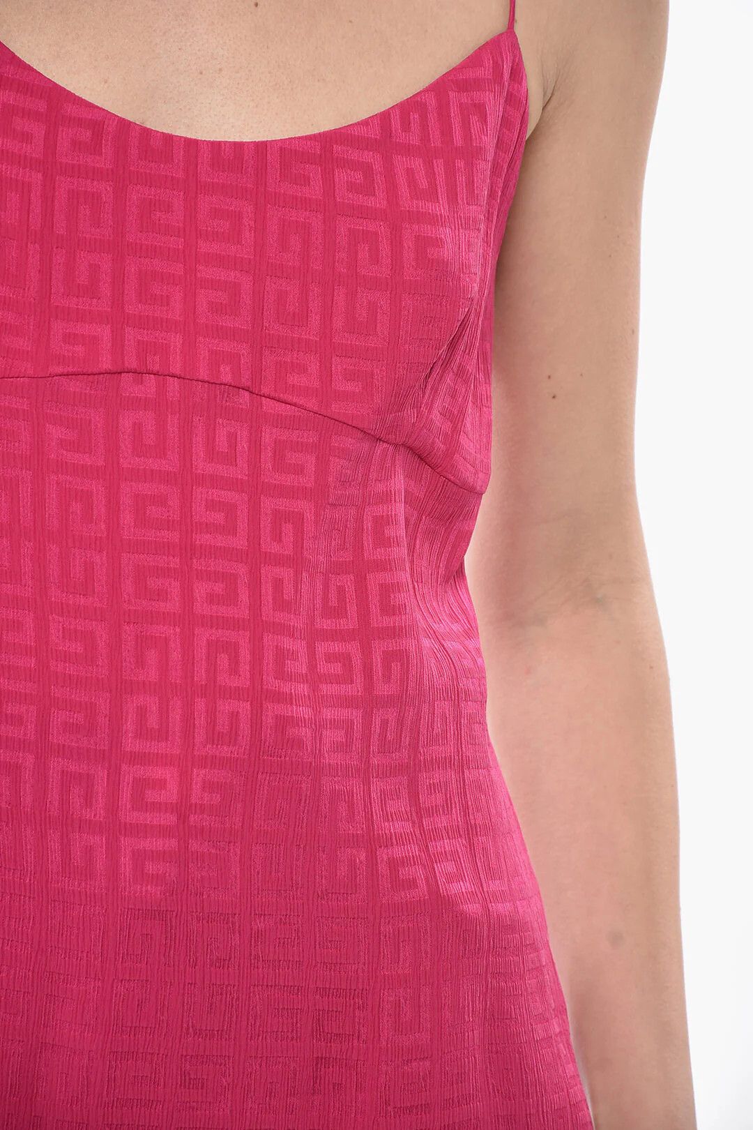 Givenchy og1mm0326 Silk Jacquard Slip Top in Pink Size M / US 6-8 / IT 42-44 - 3 Thumbnail
