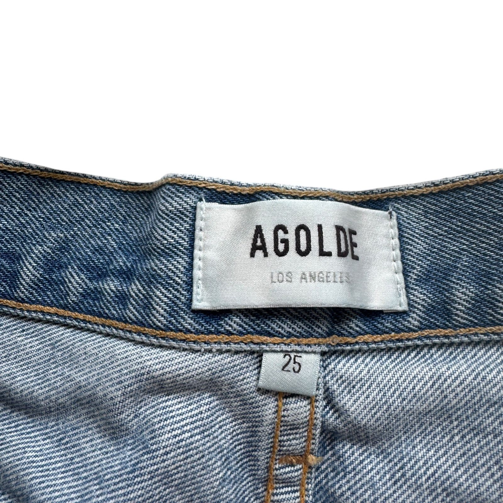 Agolde AGOLDE 90's Mid Rise Loose Fit Fall Out Wash Distressed Size 25" / US 0 / IT 36 - 4 Thumbnail