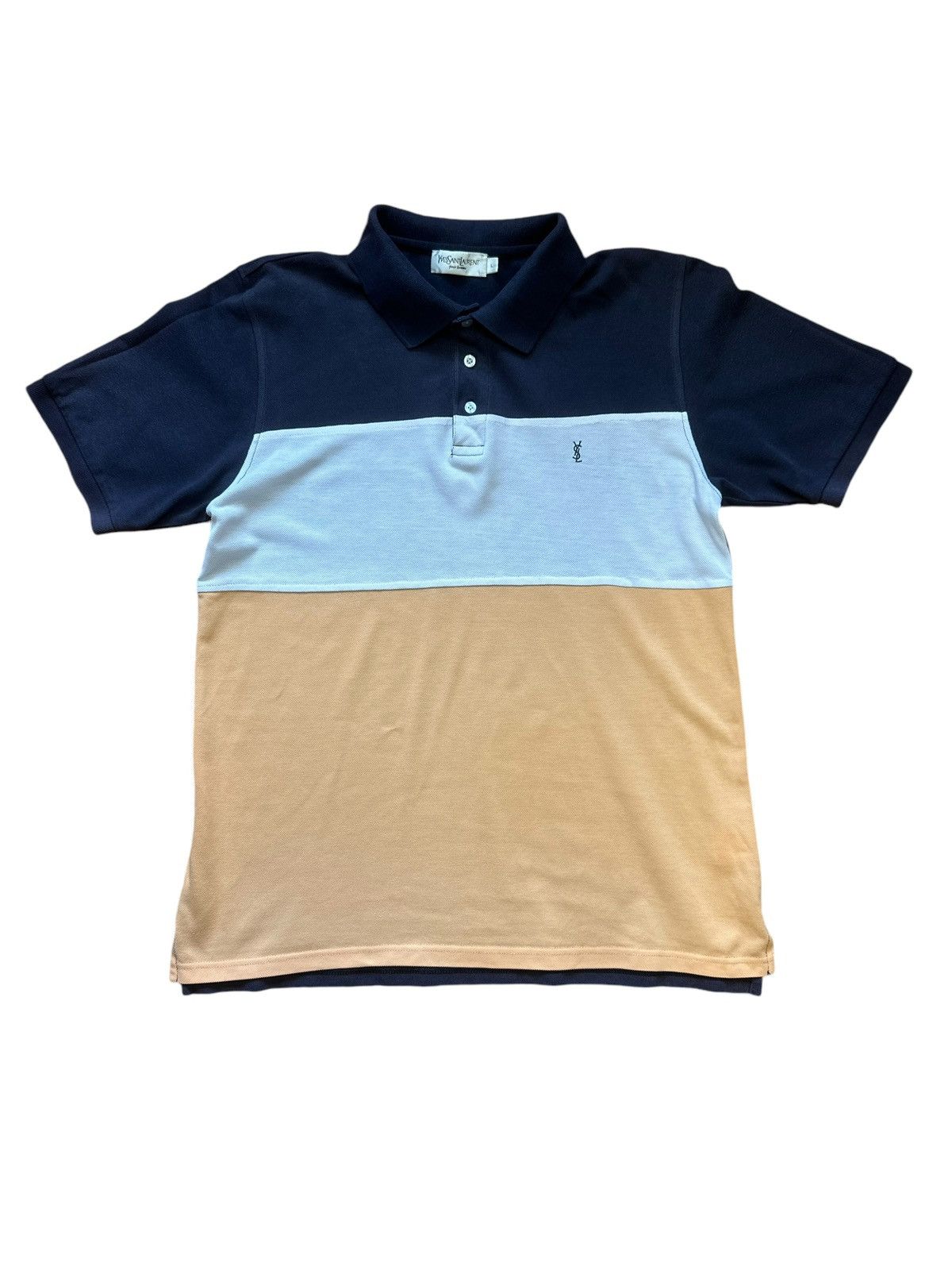 Vintage × Yves Saint Laurent Yves Saint Lauren vintage polo t-shirt Size US L / EU 52-54 / 3 - 1 Thumbnail