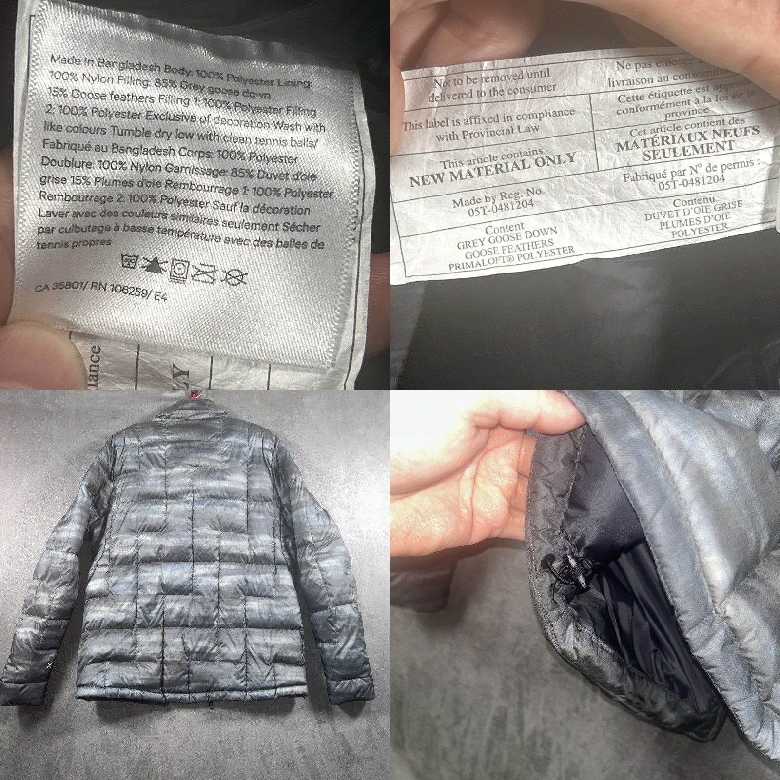 Lululemon Lululemon Jacket Mens Full Zip 700 Fill Down Puffer Gray L Size US L / EU 52-54 / 3 - 9 Thumbnail