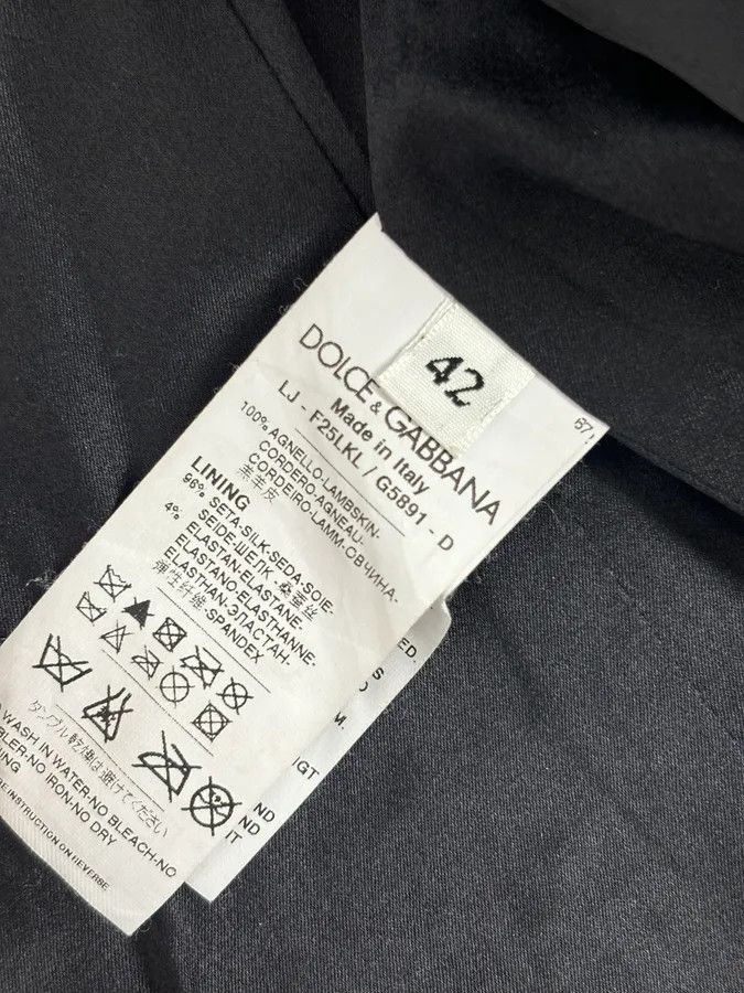 Dolce & Gabbana 2010s Dolce & Gabbana Black Leather Perfored Jacket Size M / US 6-8 / IT 42-44 - 10 Thumbnail