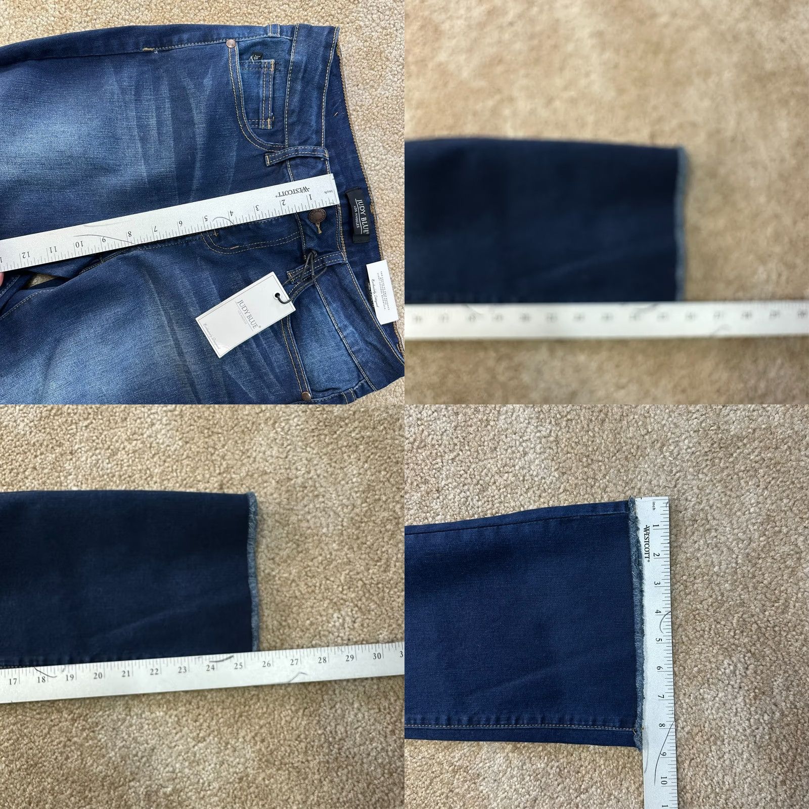 Vintage Judy Blue Jeans Women's 7/28 Blue Stretch Denim Crop Flare Fit Size 28" / US 6 / IT 42 - 9 Thumbnail