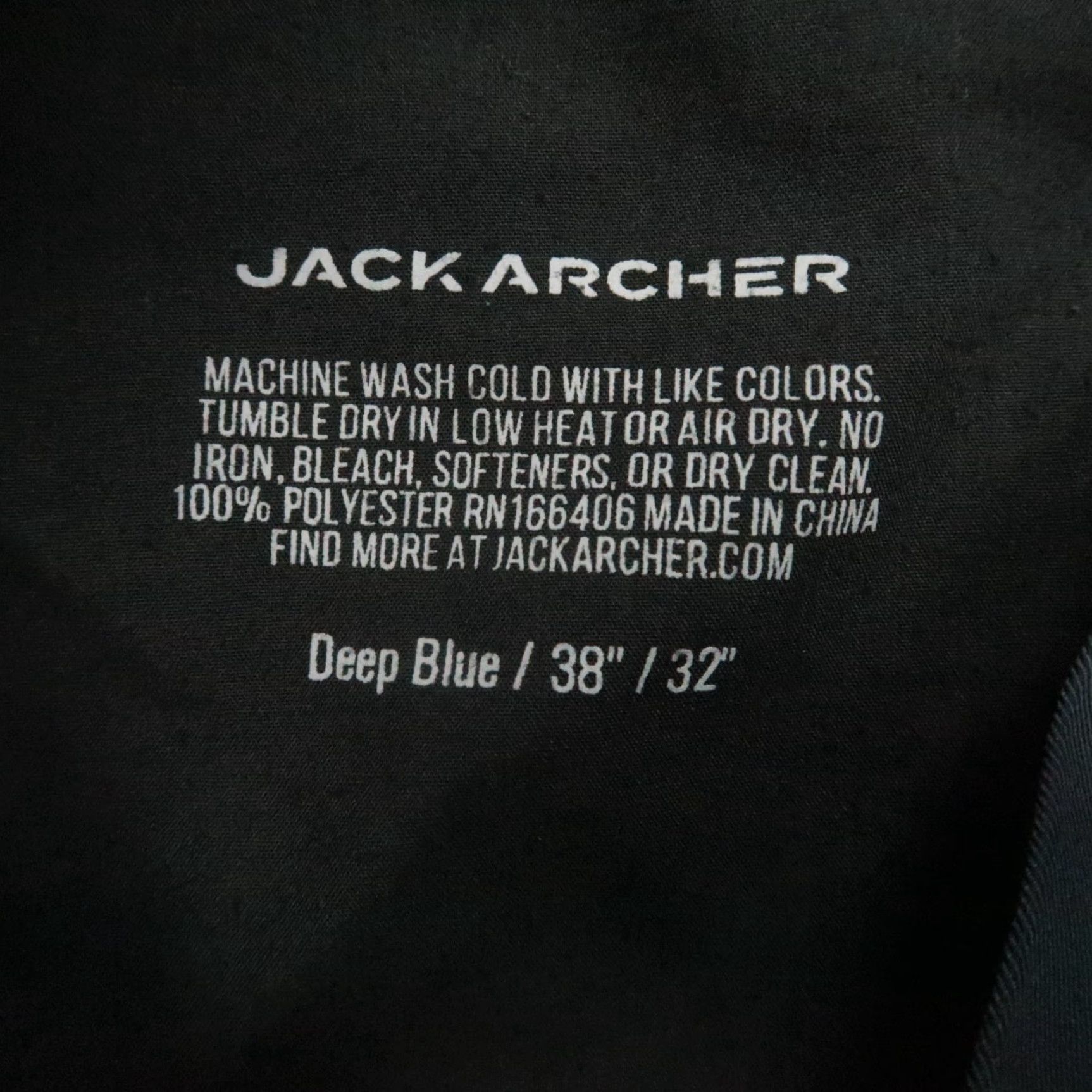 Vintage Jack Archer Pants Mens 38x32 Blue Chino Flat Front Regular Breathable Lightweight Pockets Travel Workwear Business Casual Size US 38 / EU 54 - 3 Thumbnail