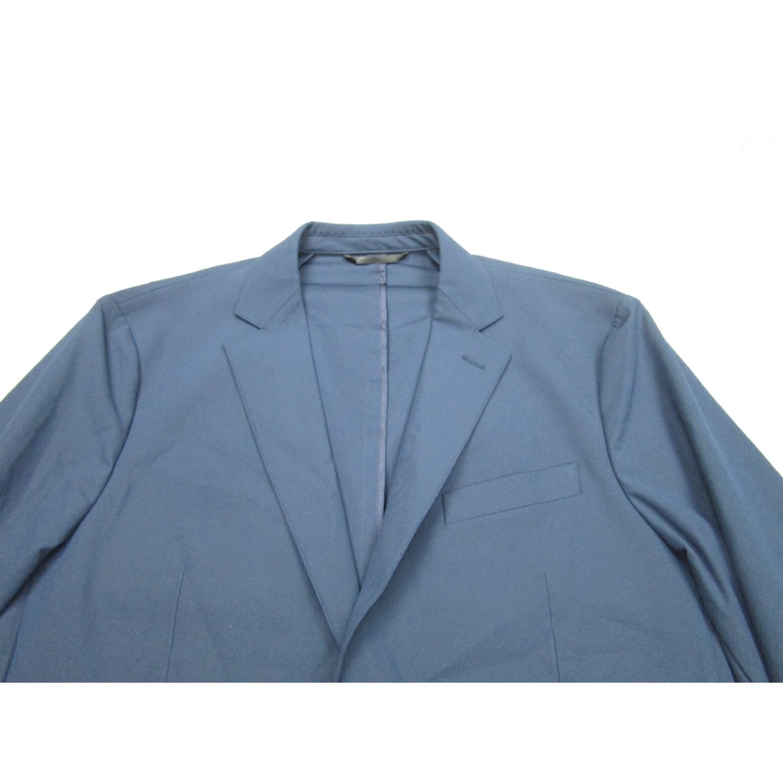 Vintage Sene Blazer Mens 40 Blue Soho Stretch Flex Tech Single-Breasted 2-Button Notch Lapel Jacket Coat Casual Business Travel Size 40R - 2 Thumbnail
