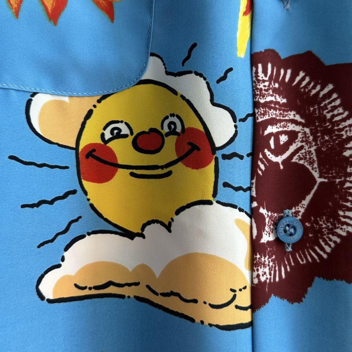 Moschino Rare Vintage 90s Moschino Jeans Sun Print Short Sleeve Shirt Size US M / EU 48-50 / 2 - 9 Thumbnail