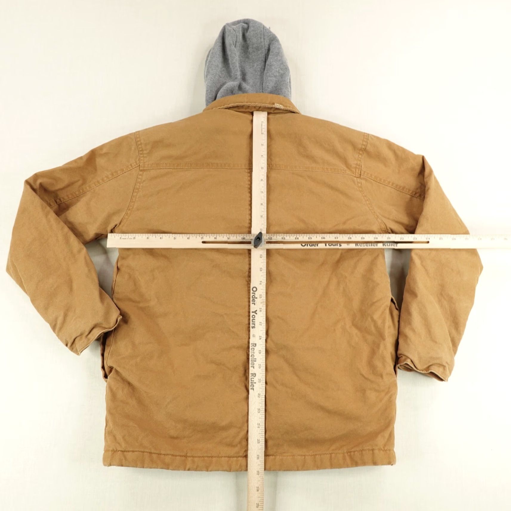 Wrangler Wrangler Jacket Mens Small Brown Diamond Quilt Lined Chore Barn Work Coat Hoodie Size US S / EU 44-46 / 1 - 7 Thumbnail