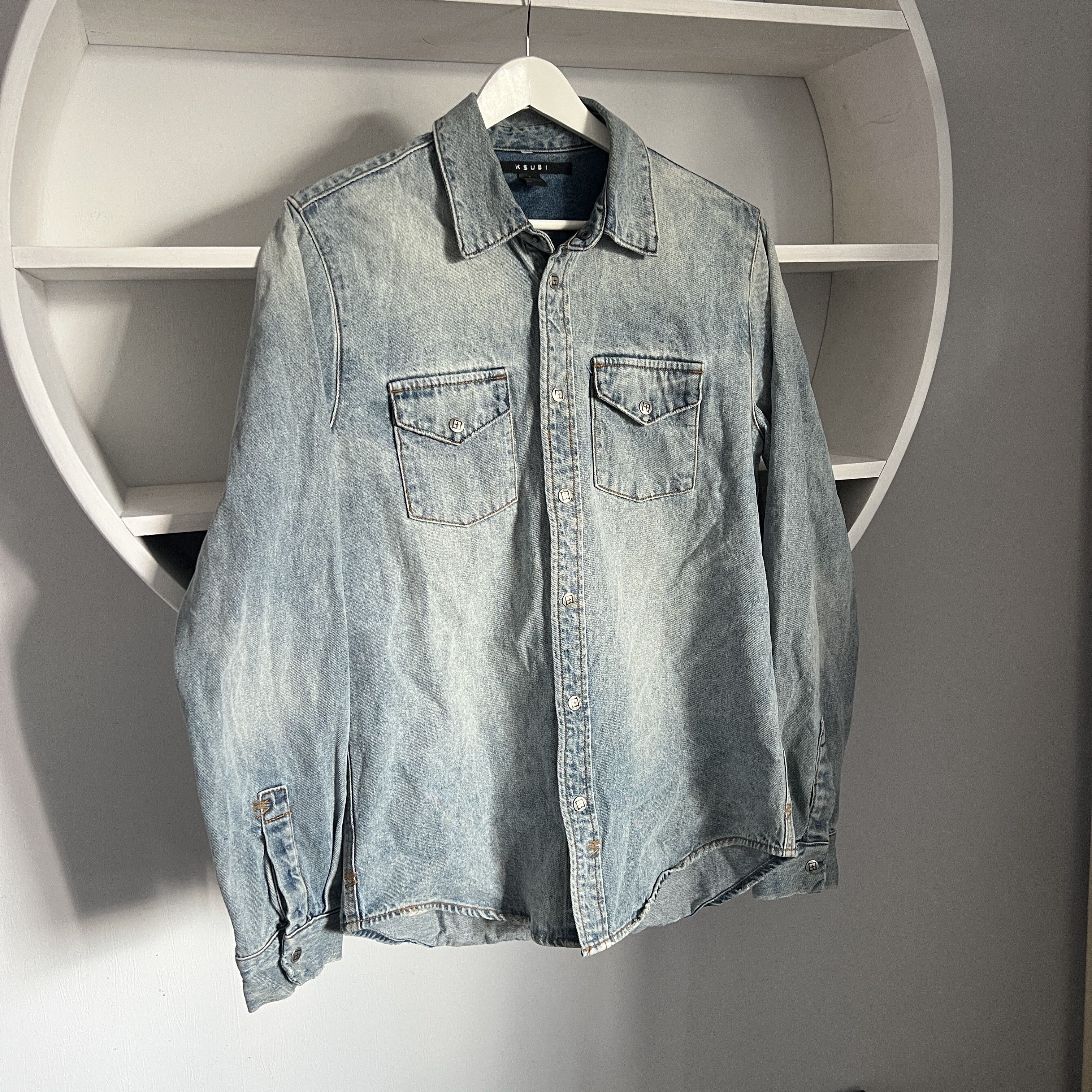 Ksubi KSUBI FRONTIER RECHARDGE Blue Denim Shirt Size US S / EU 44-46 / 1 - 2 Thumbnail