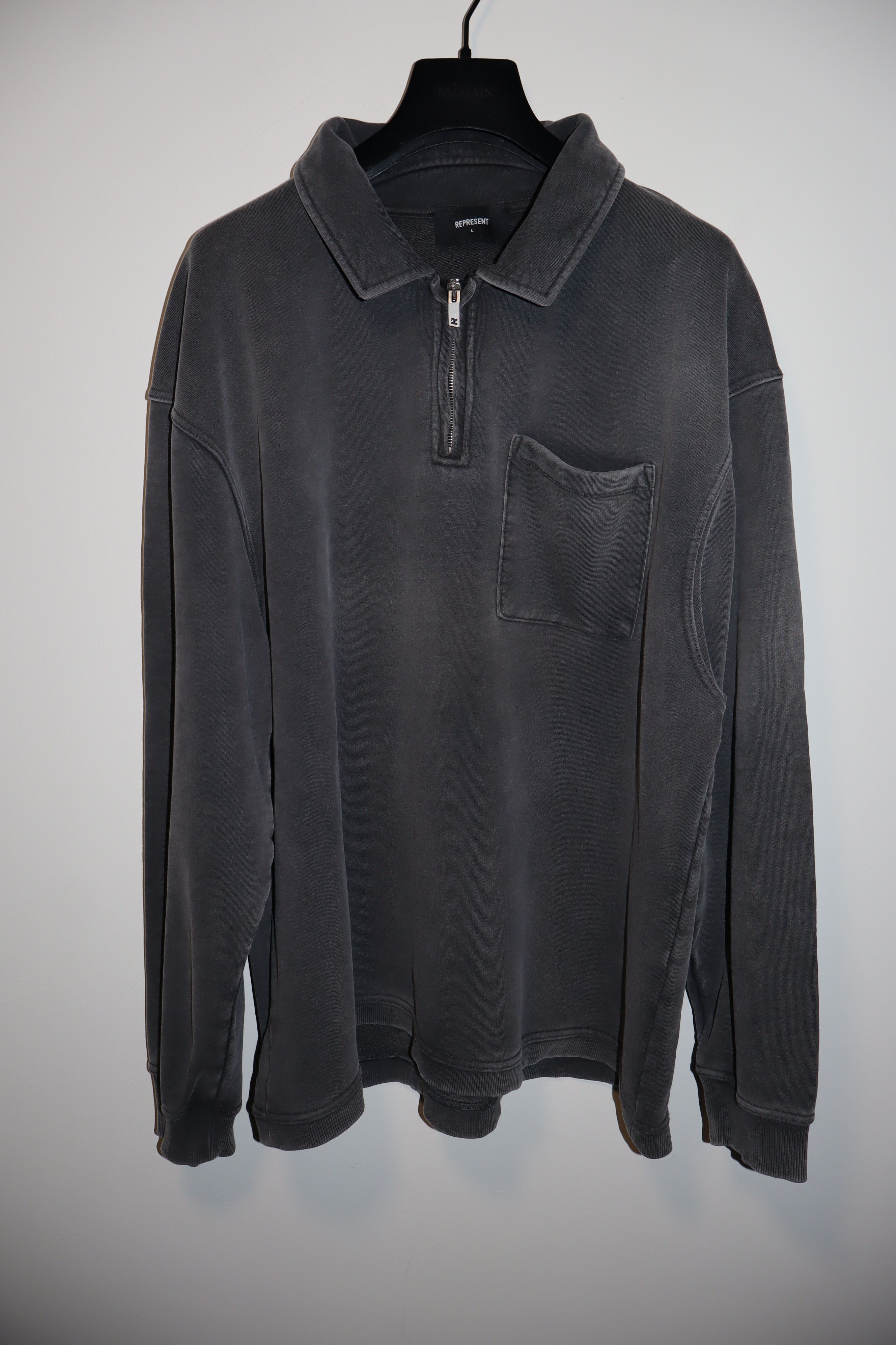 Represent Clo. Blank distressed zip sweatshirt Size US L / EU 52-54 / 3 - 1 Thumbnail