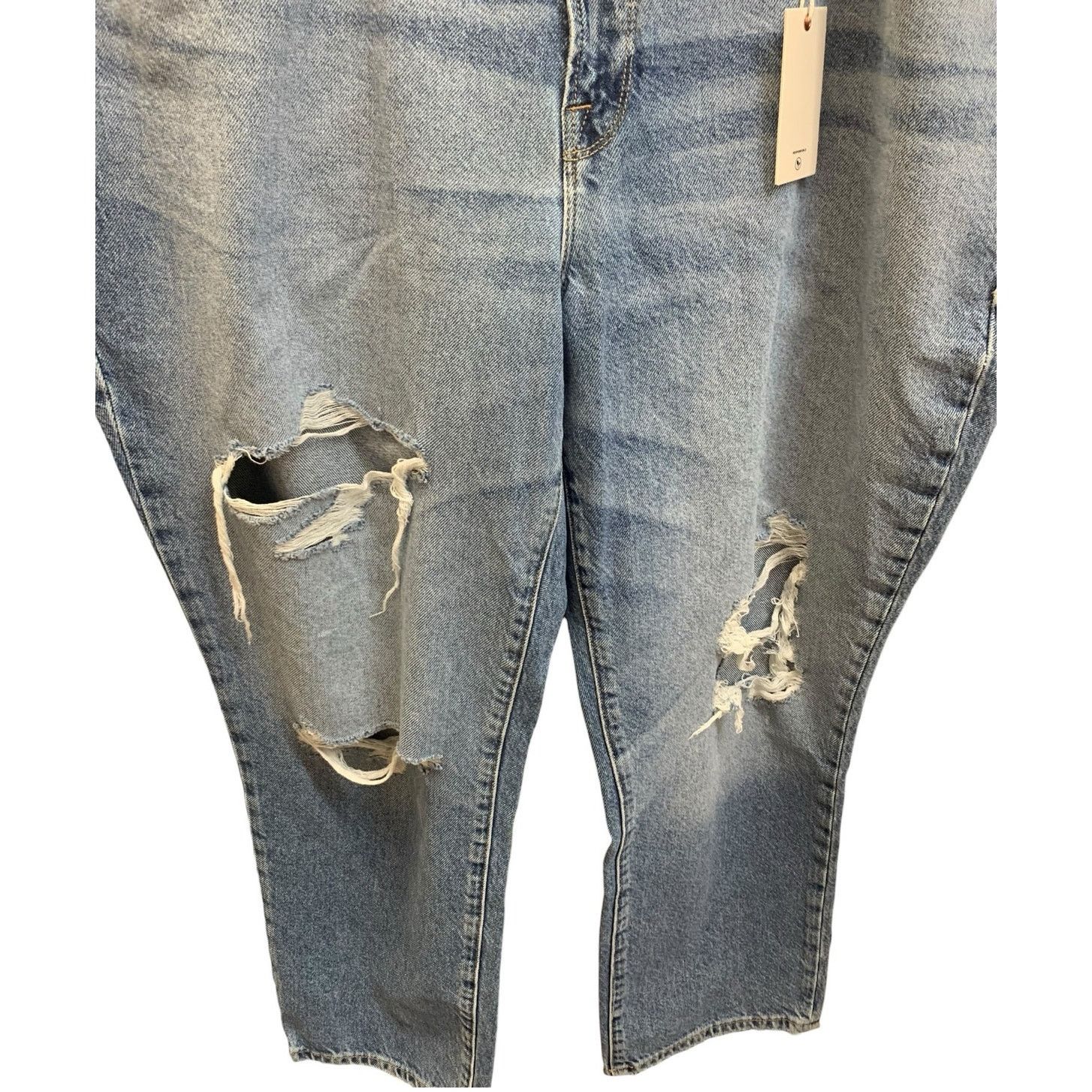 Good American NWT Good American Good Boy Ripped Jeans SZ 16 Size 38" / US 16 / IT 52 - 5 Thumbnail