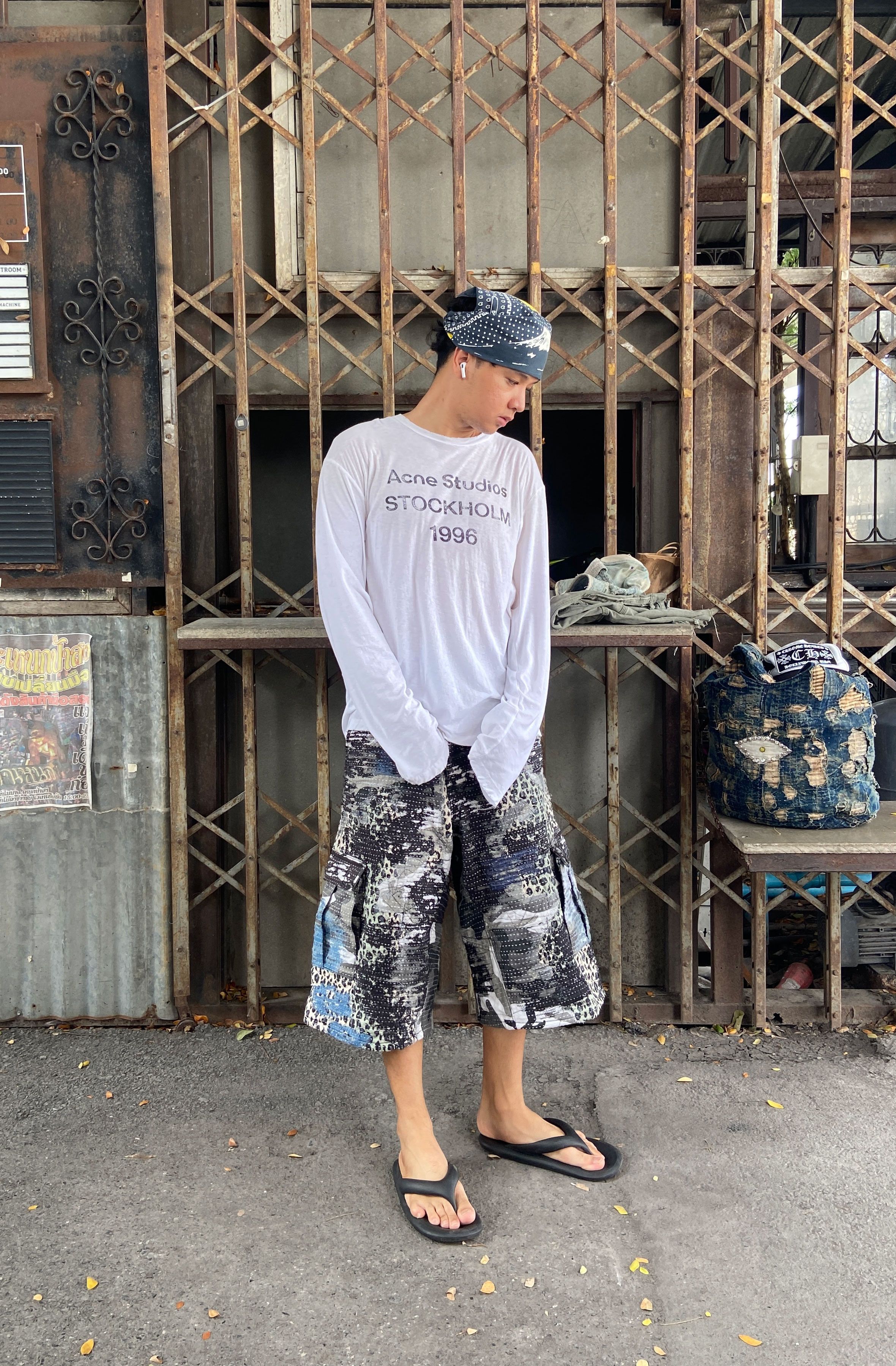 Japanese Brand 1/1 Boro Leopard Camo shorts baggy Size US 34 / EU 50 - 8 Thumbnail