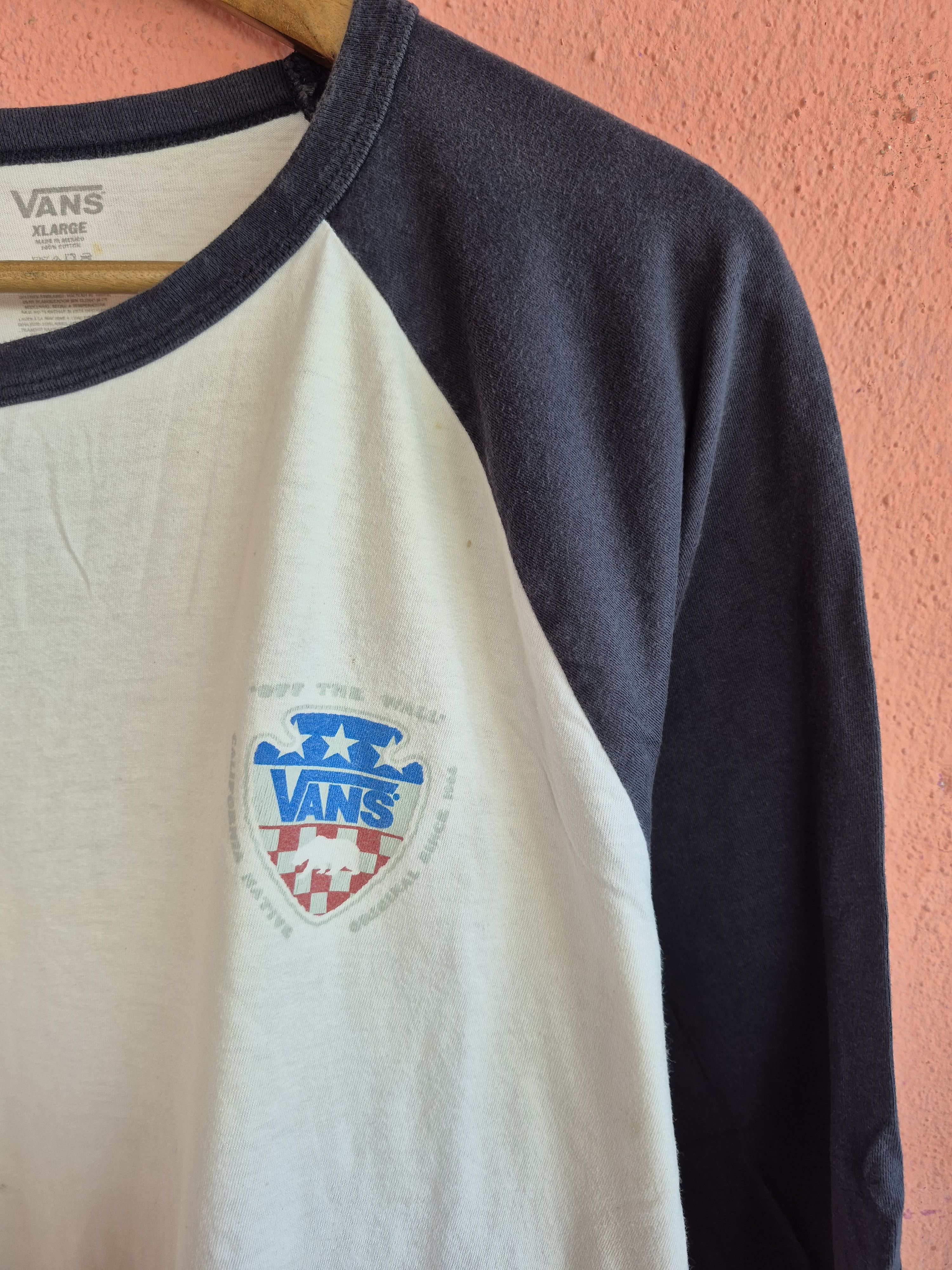 Vans 🔥 Vans Skate Streetwear Three Quarter Tee Size US XL / EU 56 / 4 - 5 Thumbnail