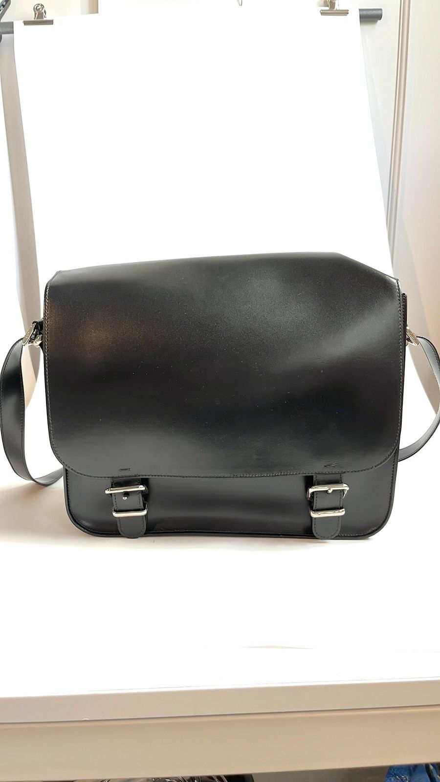 Jil Sander Jil Sander Navy Leather Convertible Buckled-Flap Backpack Size ONE SIZE - 1 Thumbnail