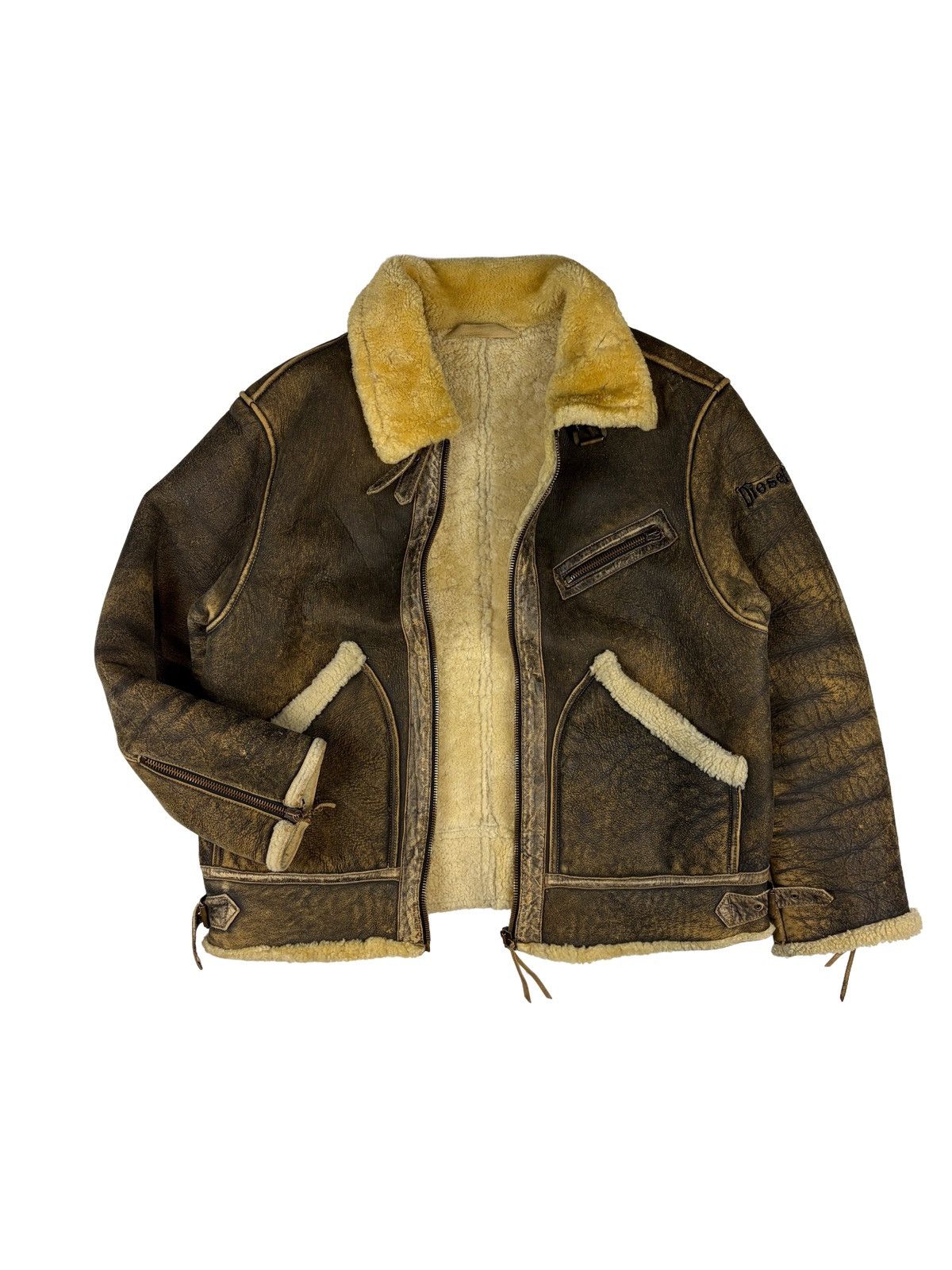 Diesel Diesel Shearling Jacket Vintage 1980 Sheepskin & Shearling Size US L / EU 52-54 / 3 - 2 Thumbnail