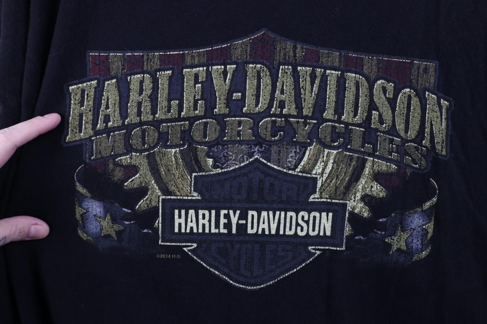 Harley Davidson Vintage Y2K Harley Davidson Spell Big Logo T-Shirt Black USA Size US XXL / EU 58 / 5 - 4 Thumbnail
