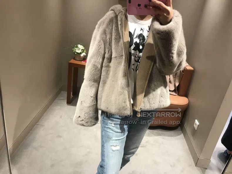 Hermes Hermes Khaki double-sided fur coat Size XS / US 0-2 / IT 36-38 - 9 Thumbnail