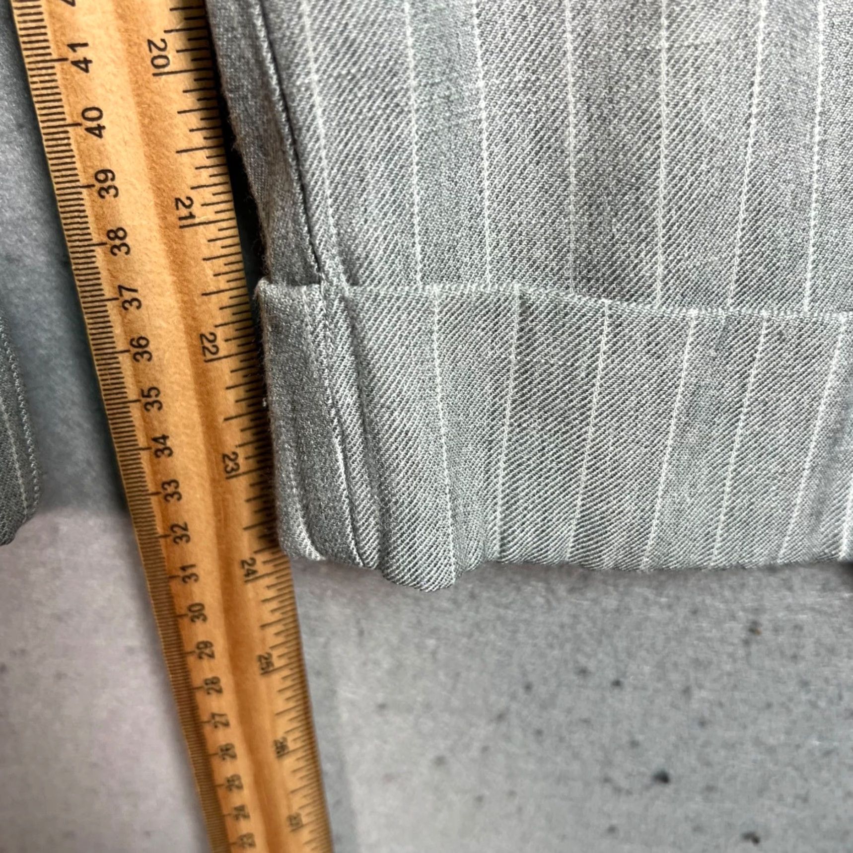 Asos ASOS Design Womens Grey Pinstripe High-Waisted Wide Leg Trousers Size 2 Petite Pants Womens Size 26" / US 2 / IT 38 - 7 Thumbnail