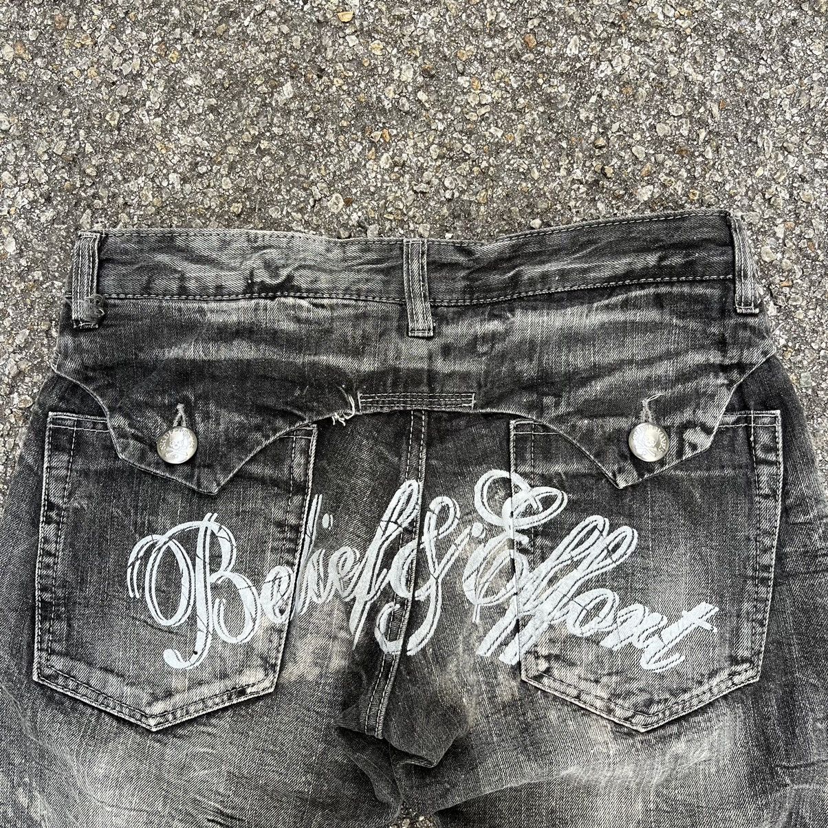 Japanese Brand 2000's Wild Life Flared Faded Jeans Boot Cut Low Rise Denim Size US 32 / EU 48 - 11 Thumbnail