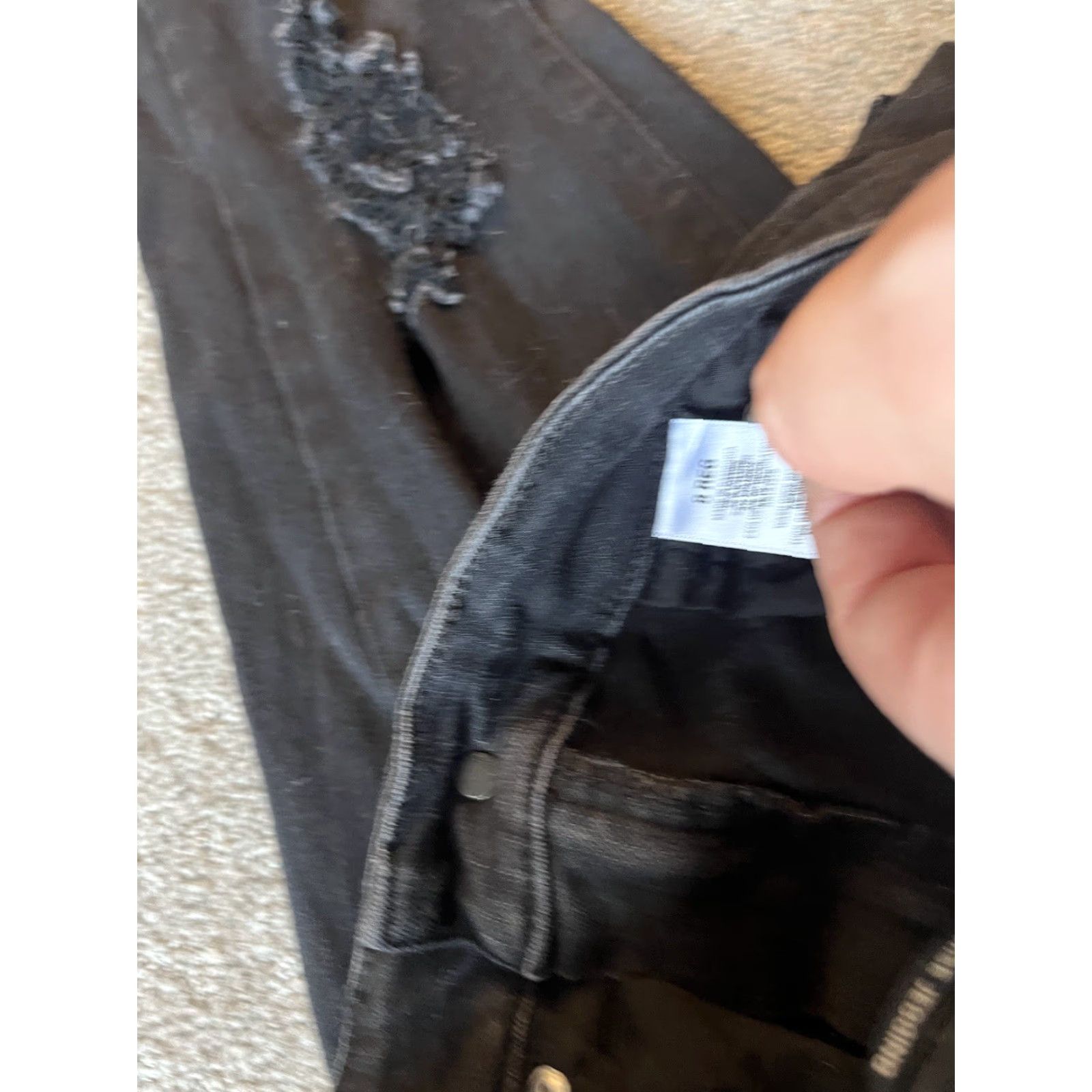 Vintage Aéropostale Jeans | Jeans | Women | Size 8 | Black Denim Jegging | Distressed High Rise Skinny | 27 in Inseam | Regular Fit Size 30" / US 8 / IT 44 - 6 Thumbnail
