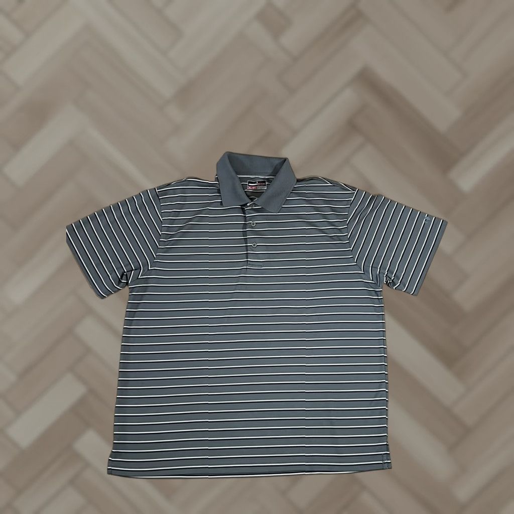 Vintage Mens Grand Slam Gray Striped Performance Golf Shirt Polo XL Mens Size US XL / EU 56 / 4 - 1 Thumbnail