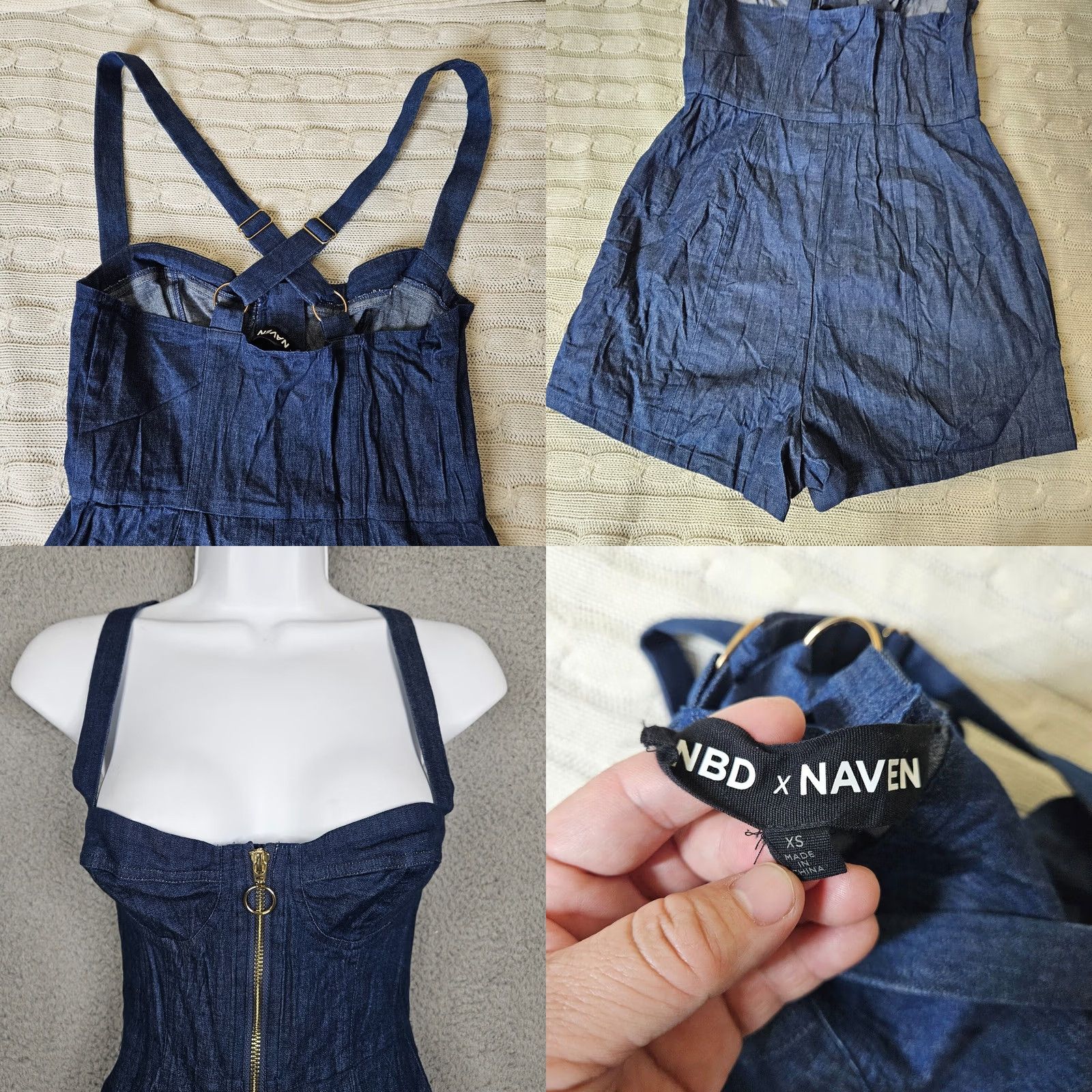 NBD NBD Jumper Women's Navy XS Shirt Adult XS Navy Blue NBD X Naven Jumper Size XS Solide Blue 90s Event no, etc. Size XS / US 0-2 / IT 36-38 - 8 Thumbnail