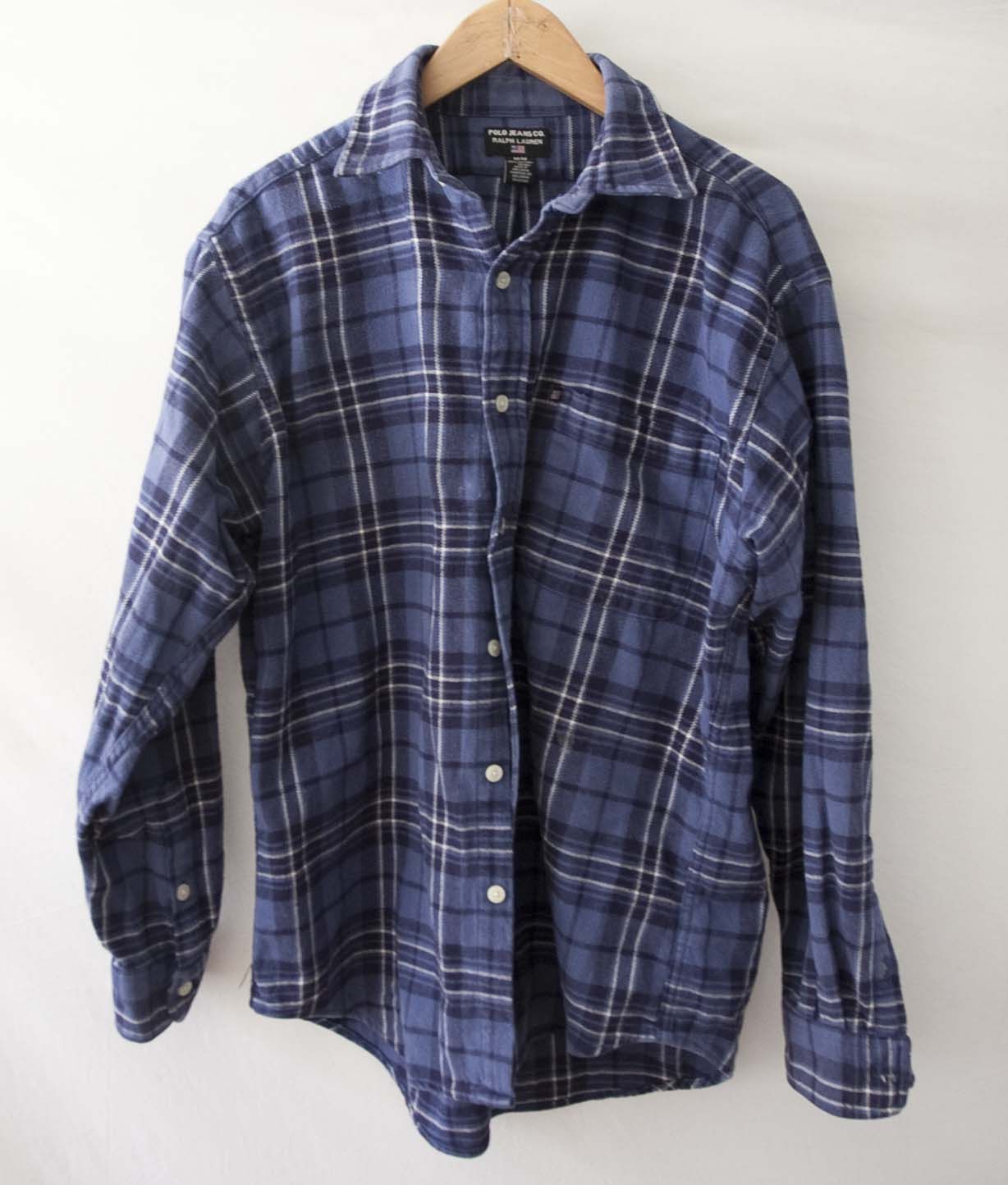 Polo Ralph Lauren × Vintage Polo Jeans Co. Ralph Lauren Heavy Shirt Flannel Size M Blue Size US M / EU 48-50 / 2 - 1 Thumbnail