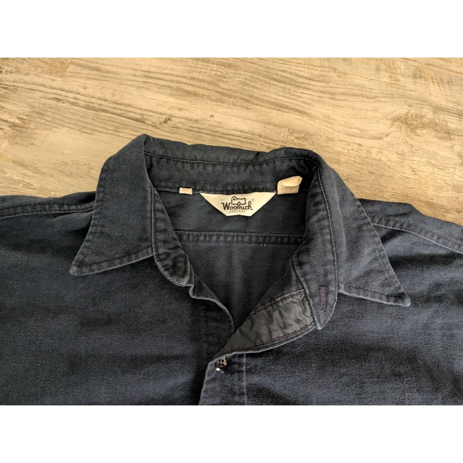 Vintage VINTAGE Woolrich Shirt Mens 3XL Blue Chamois Flannel White Label 70s USA Made Size US XXL / EU 58 / 5 - 6 Thumbnail