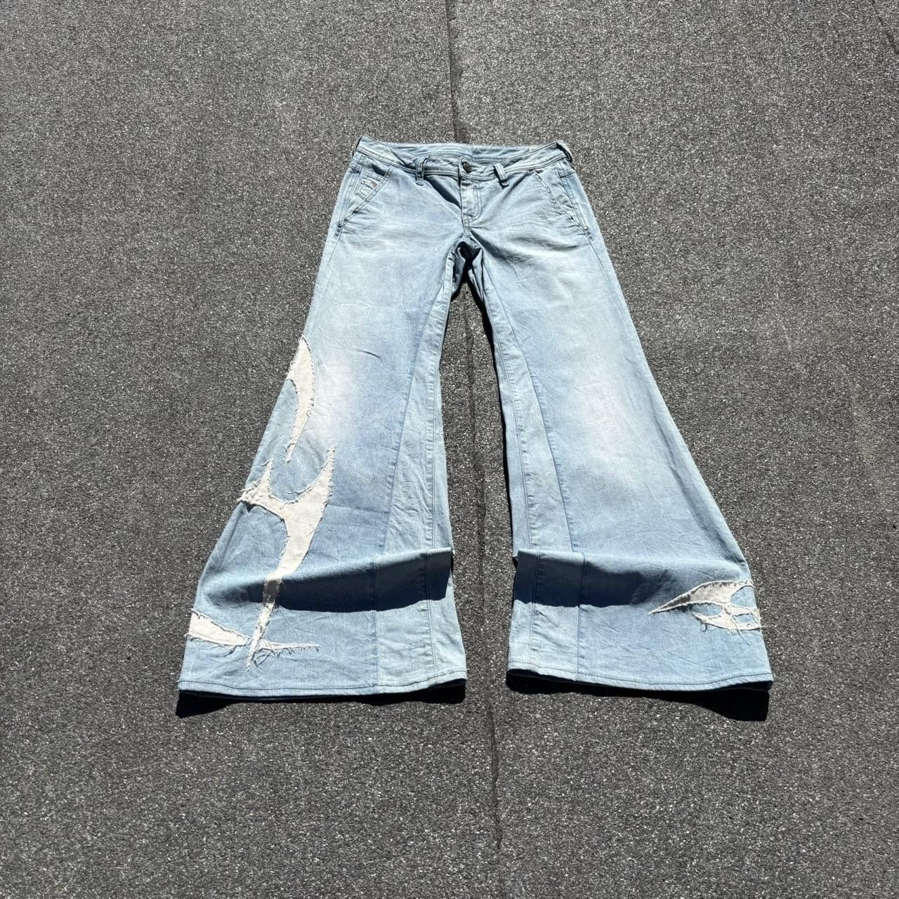Affliction × Japanese Brand × Vintage jnco affliction style tribal embroidered jeans Size US 31 - 1 Thumbnail
