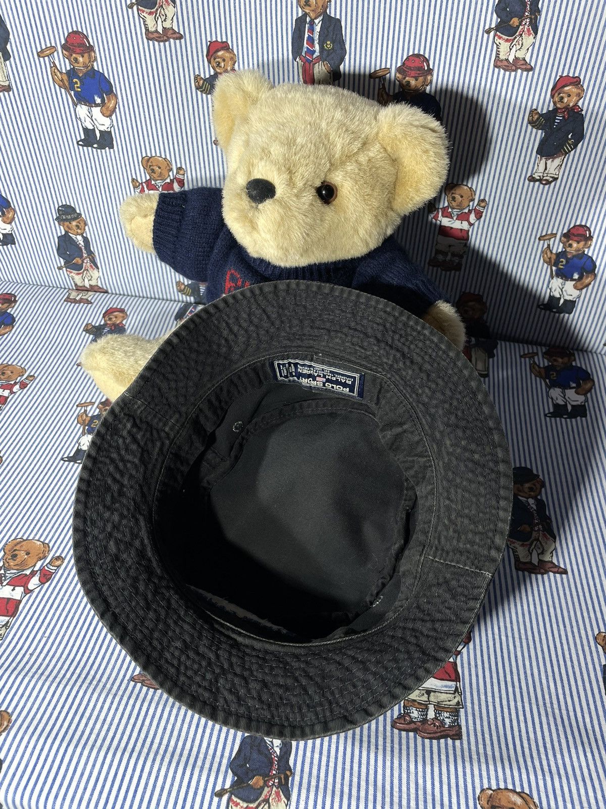 Polo Ralph Lauren × RRL Ralph Lauren × Ralph Lauren Bucket Polo Sport Spell Out OG Vintage Size ONE SIZE - 7 Thumbnail
