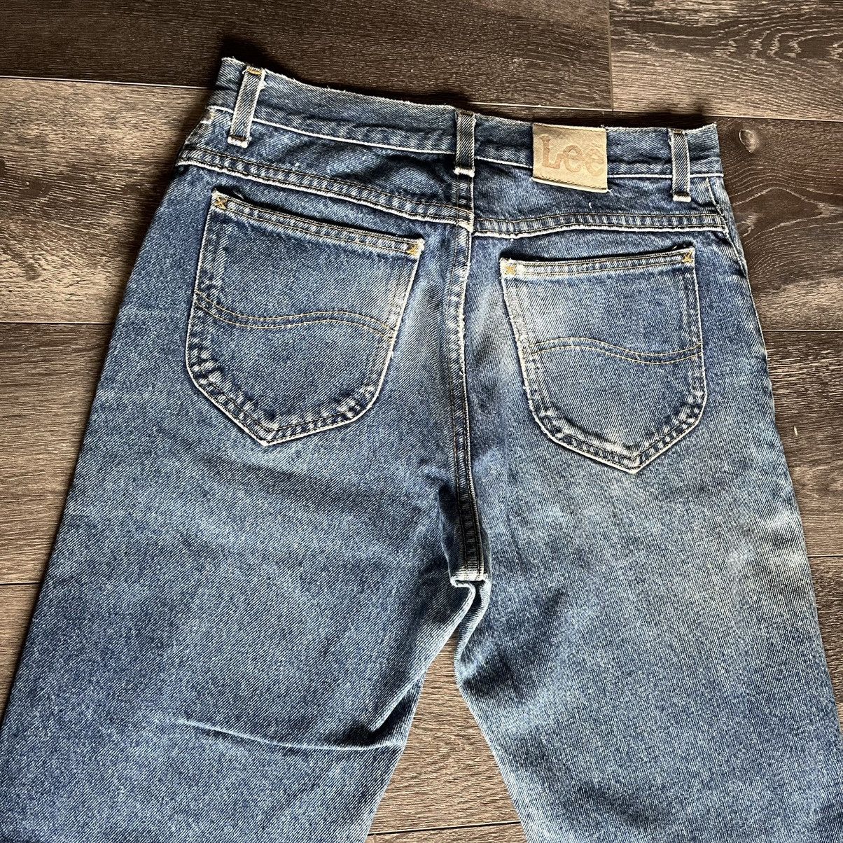 Lee Vintage 1990s Lee Straight Washed Distress Denim Jeans 29x32 Size US 29 - 3 Thumbnail