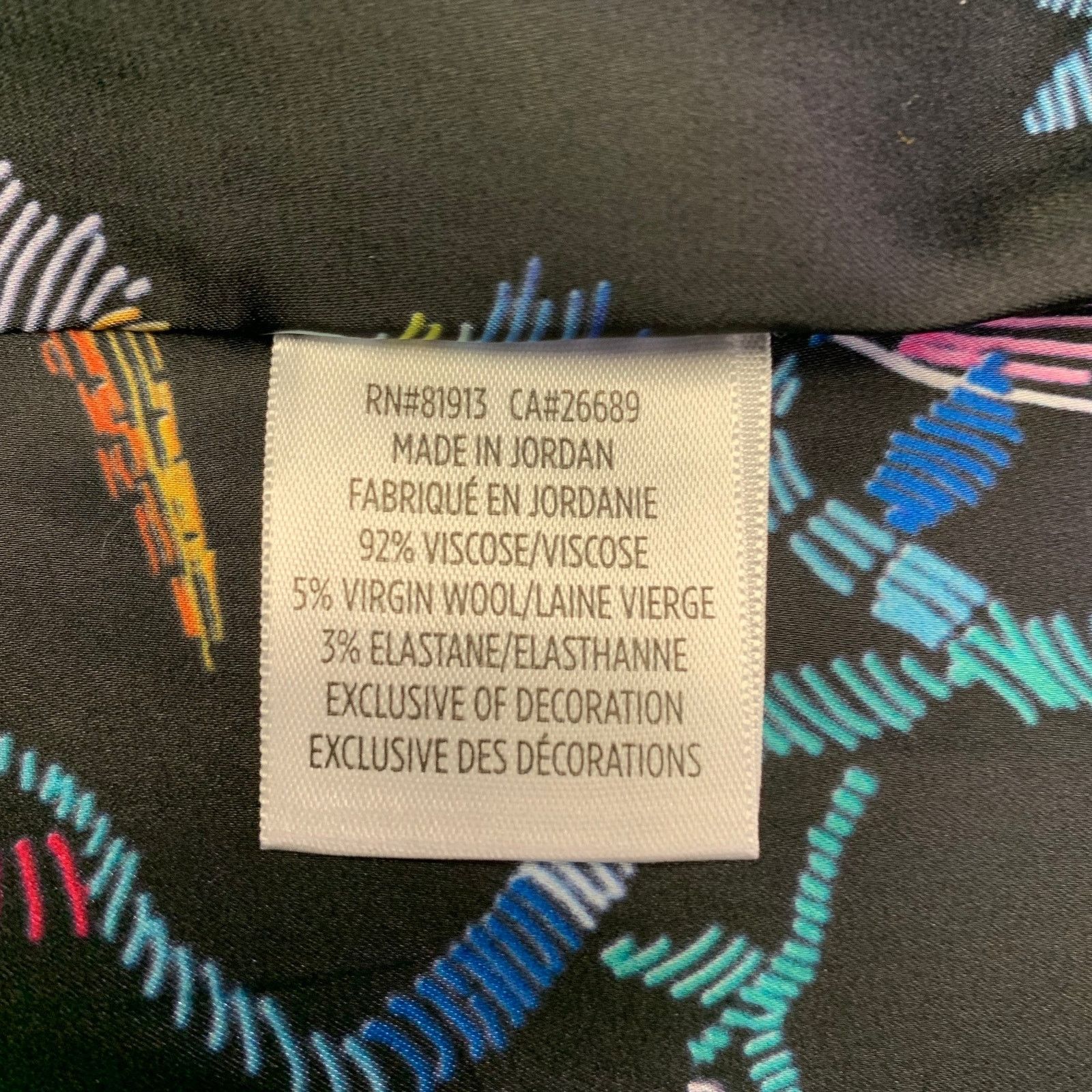 Robert Graham Size 4 Black Multi Color Viscose Blend Jacket Blazer Size S / US 4 / IT 40 - 8 Thumbnail